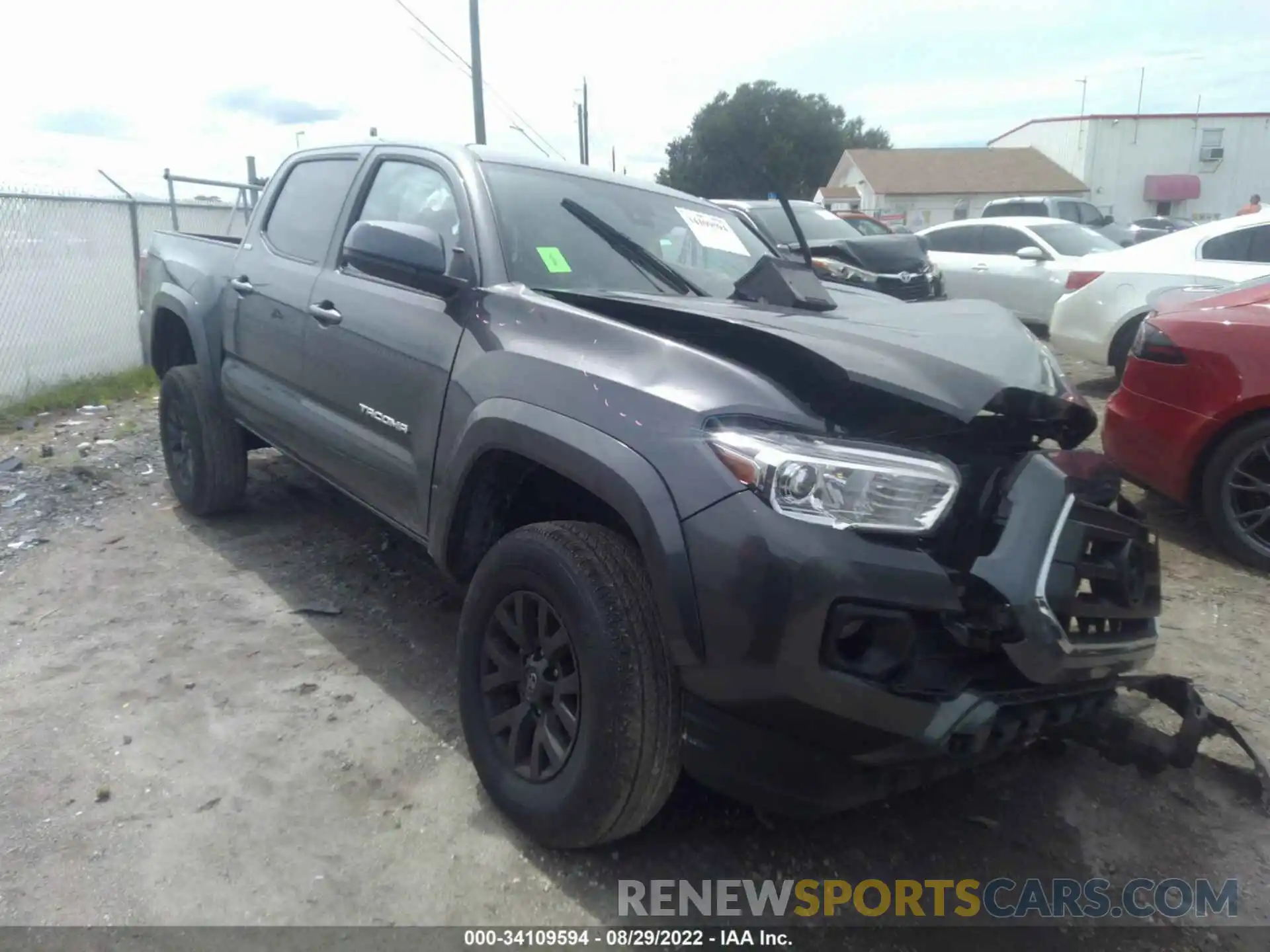 1 Photograph of a damaged car 3TMCZ5ANXMM431622 TOYOTA TACOMA 4WD 2021