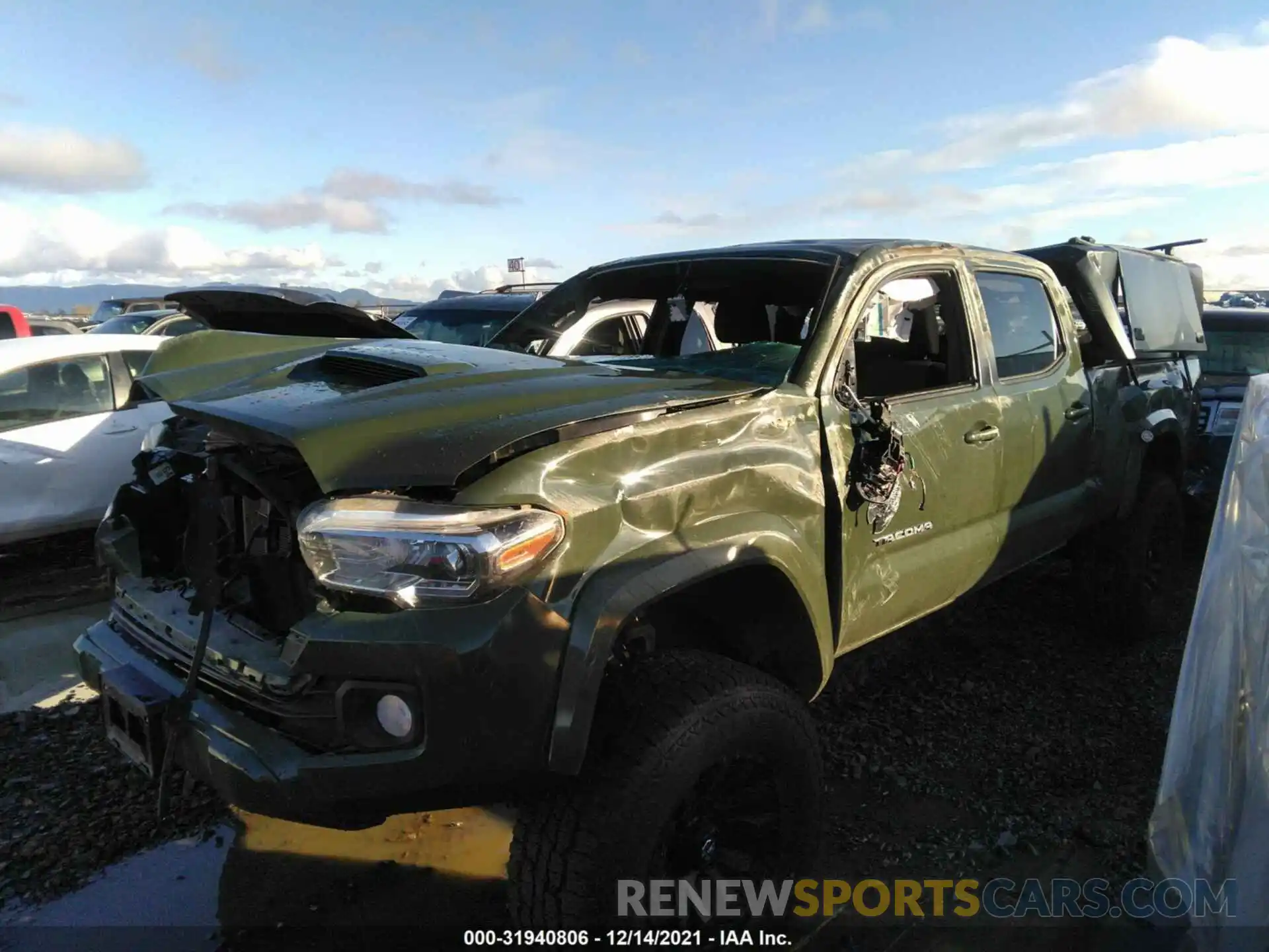 2 Photograph of a damaged car 3TMDZ5BN4MM106225 TOYOTA TACOMA 4WD 2021