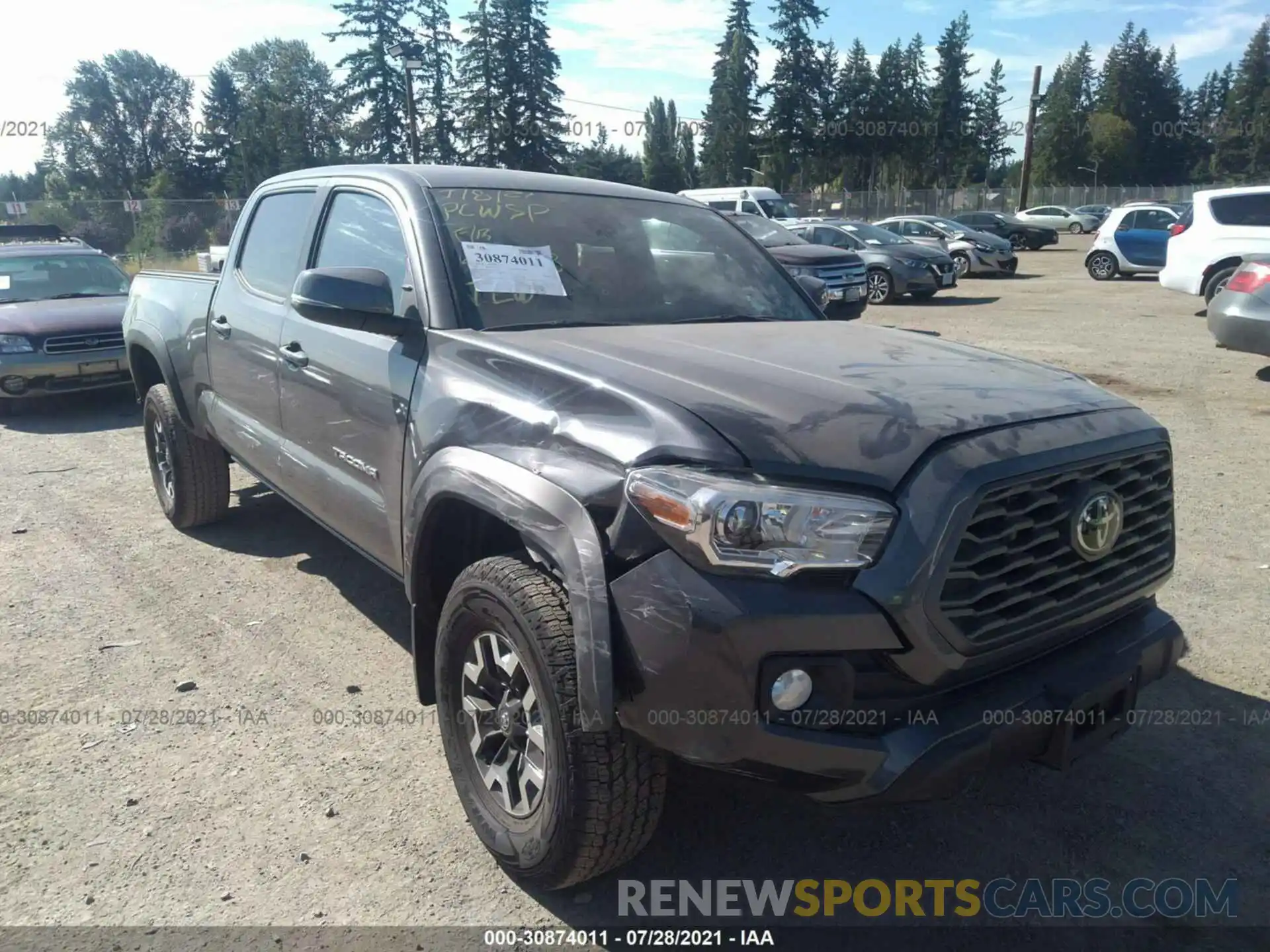 1 Photograph of a damaged car 3TMDZ5BN5MM103141 TOYOTA TACOMA 4WD 2021