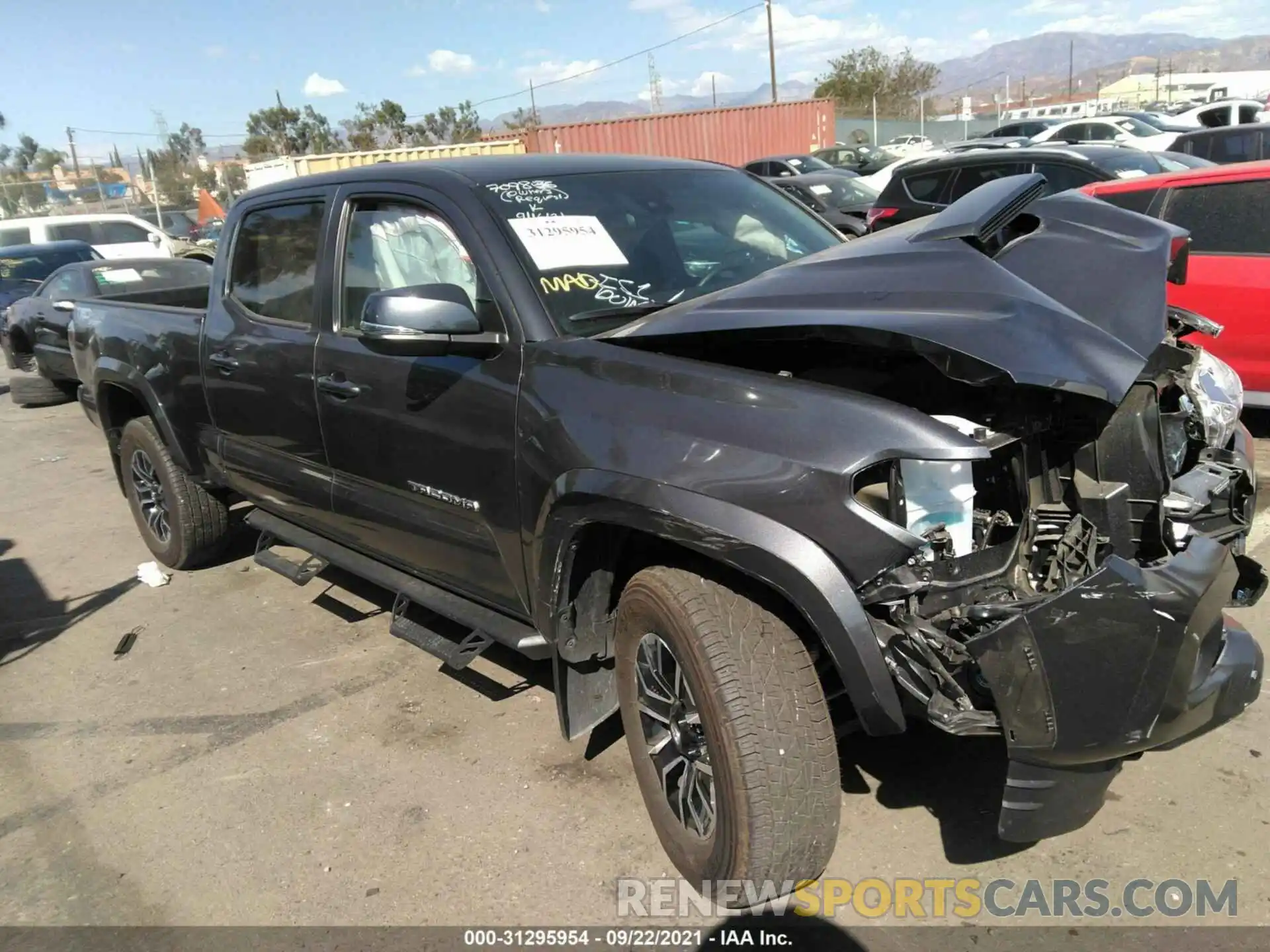 1 Photograph of a damaged car 3TMDZ5BN5MM105956 TOYOTA TACOMA 4WD 2021