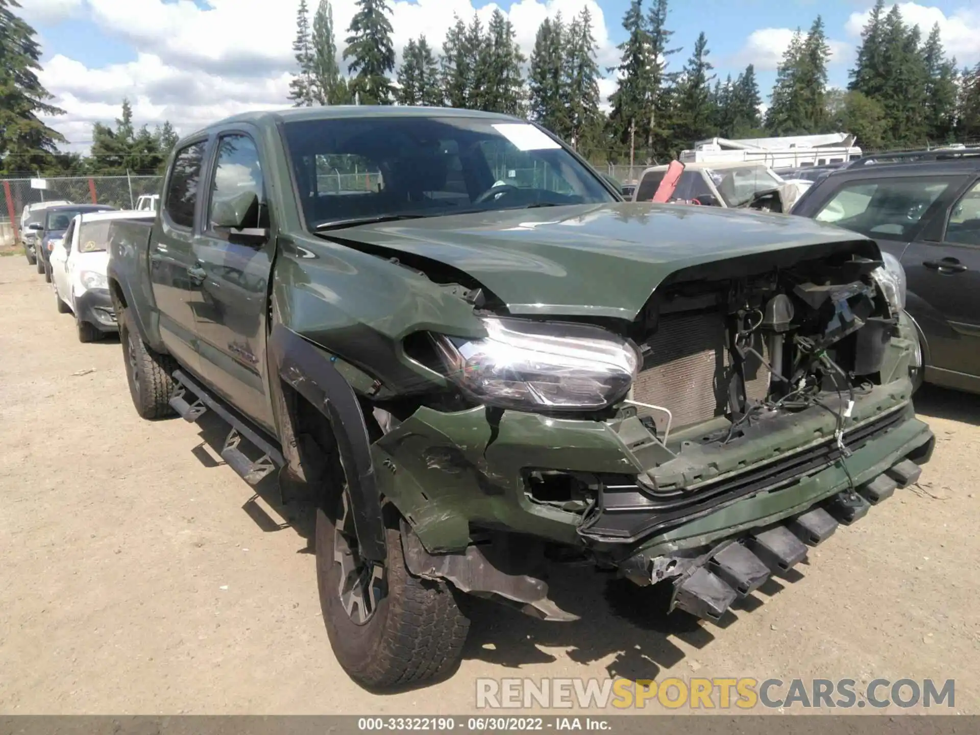 1 Photograph of a damaged car 3TMDZ5BN8MM104512 TOYOTA TACOMA 4WD 2021