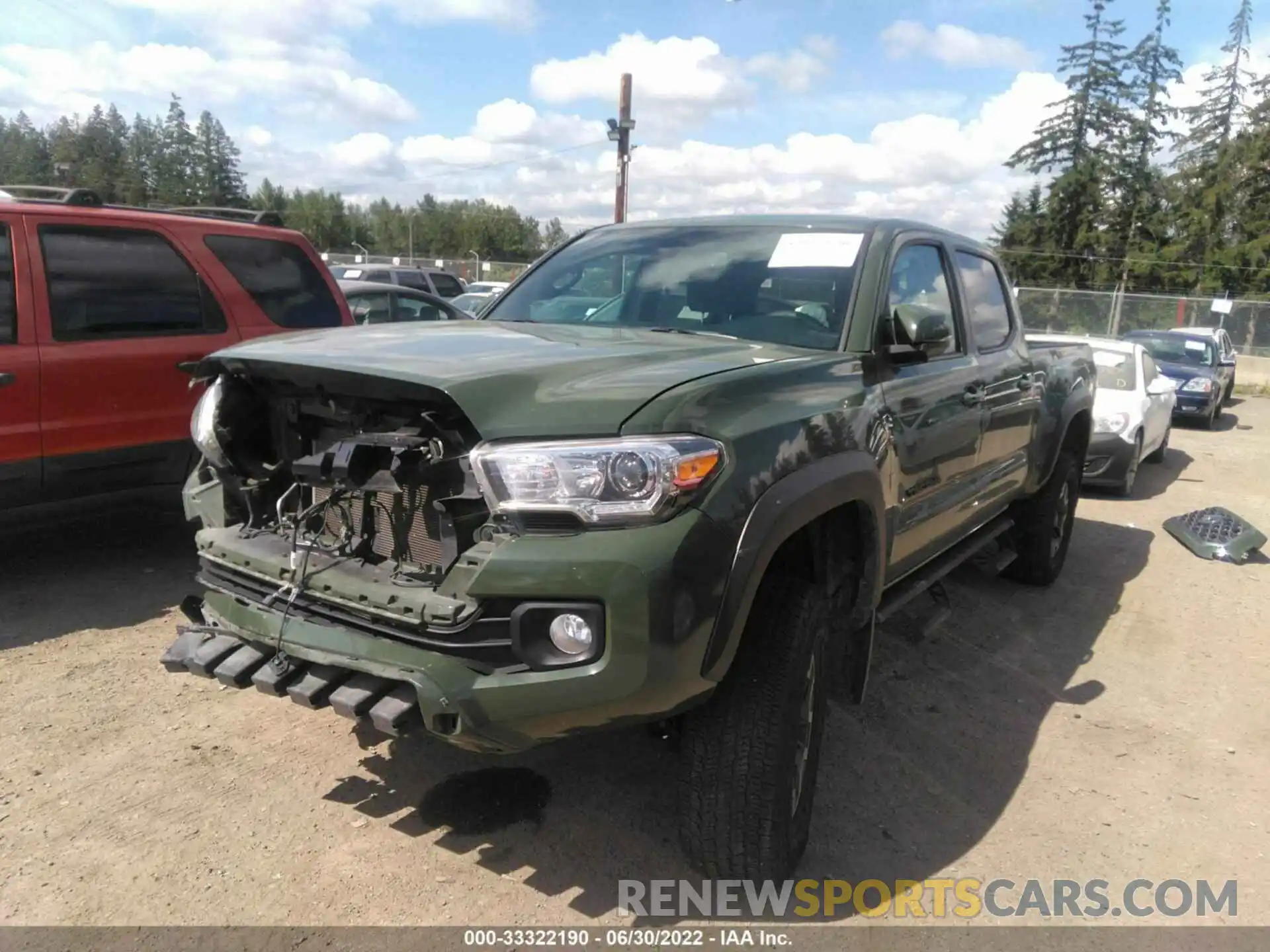 2 Photograph of a damaged car 3TMDZ5BN8MM104512 TOYOTA TACOMA 4WD 2021