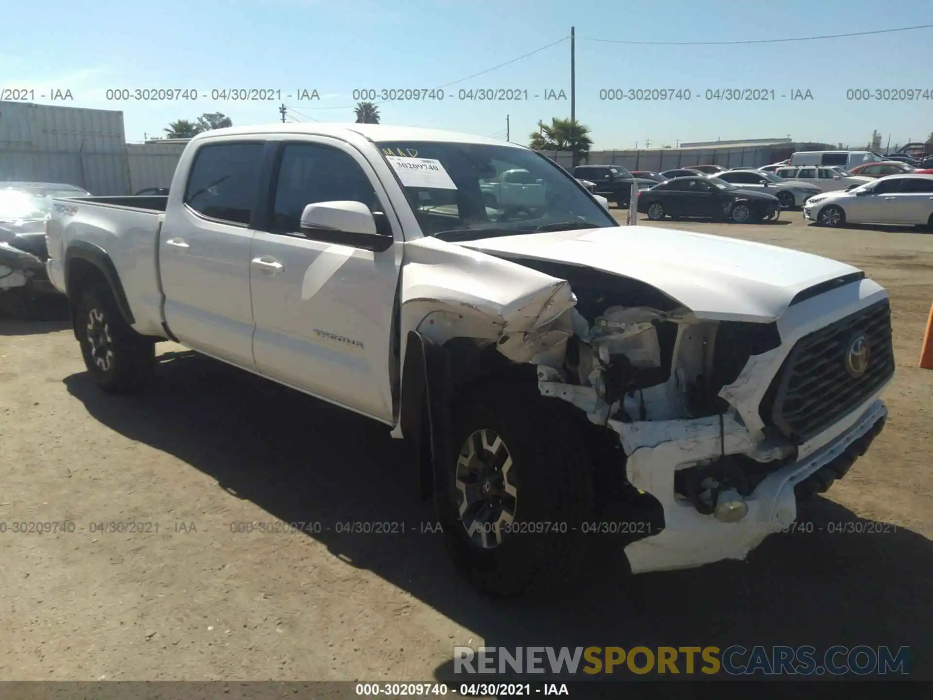 1 Photograph of a damaged car 3TMDZ5BN9MM106138 TOYOTA TACOMA 4WD 2021