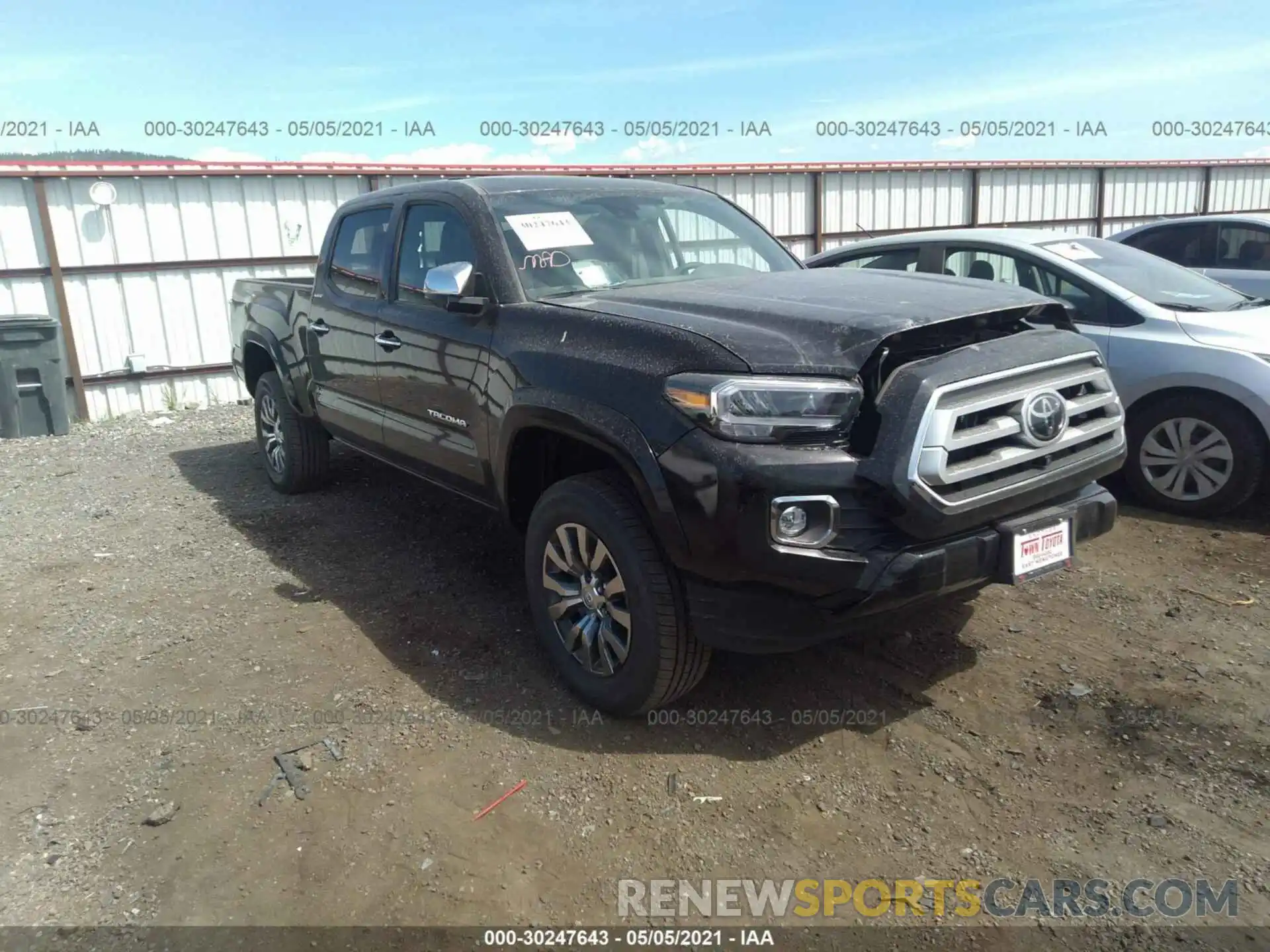 1 Photograph of a damaged car 3TMHZ5BN2MM107004 TOYOTA TACOMA 4WD 2021