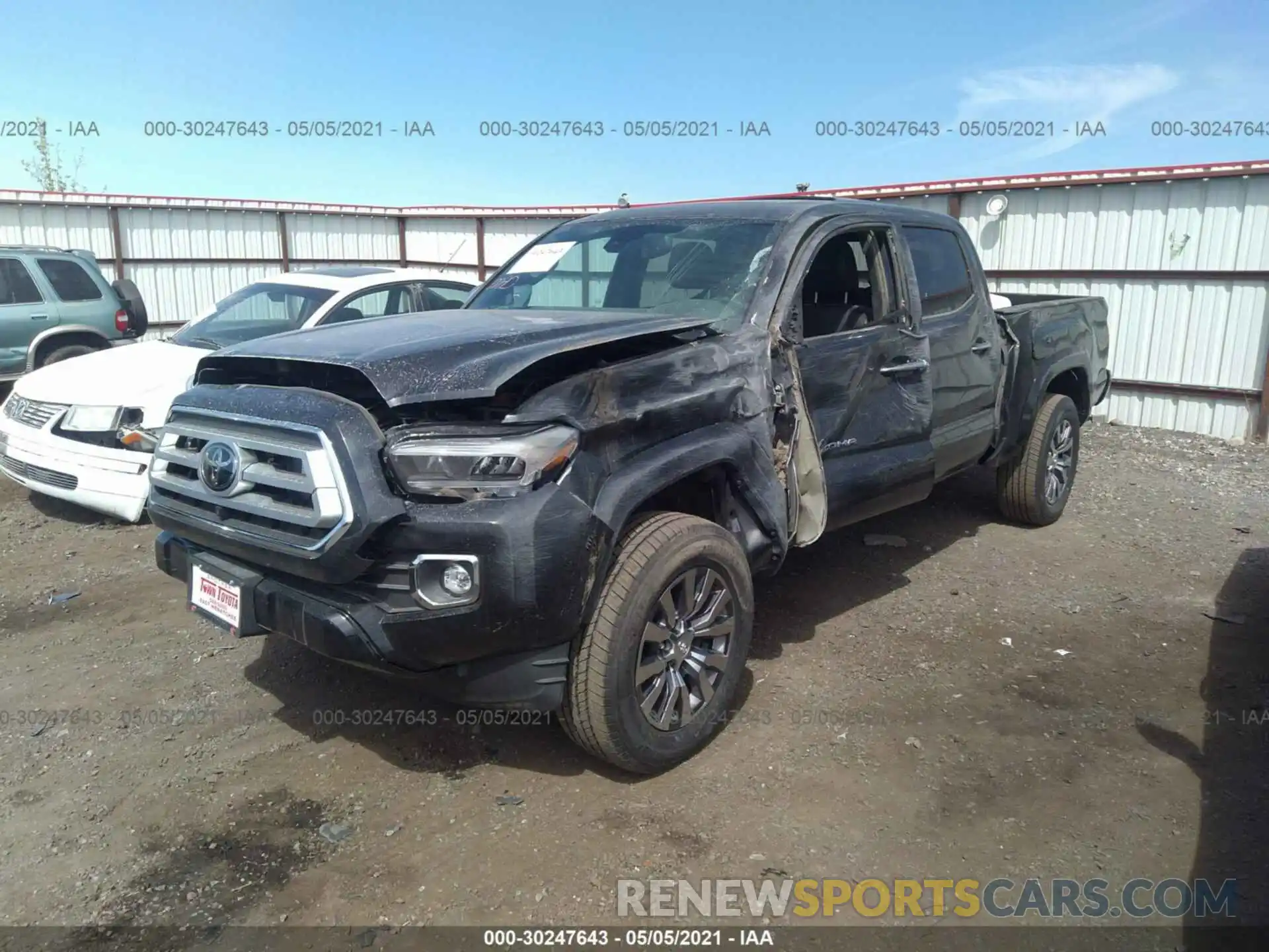 2 Photograph of a damaged car 3TMHZ5BN2MM107004 TOYOTA TACOMA 4WD 2021