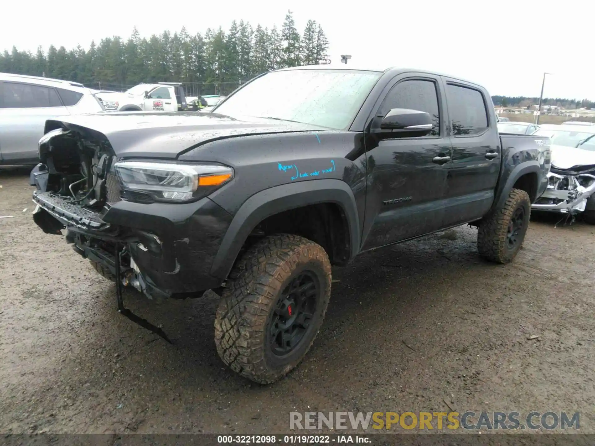 2 Photograph of a damaged car 3TYCZ5AN0MT017222 TOYOTA TACOMA 4WD 2021