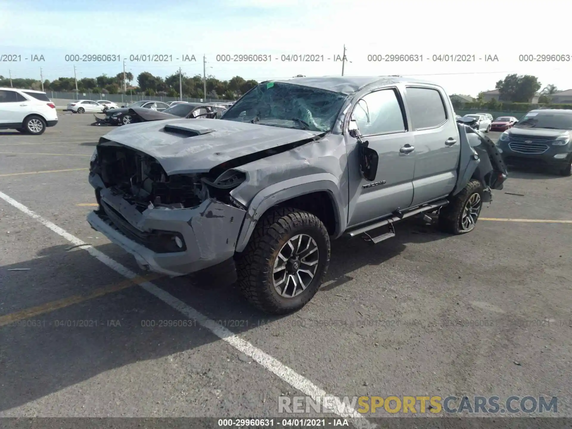 2 Photograph of a damaged car 3TYCZ5AN1MT019111 TOYOTA TACOMA 4WD 2021