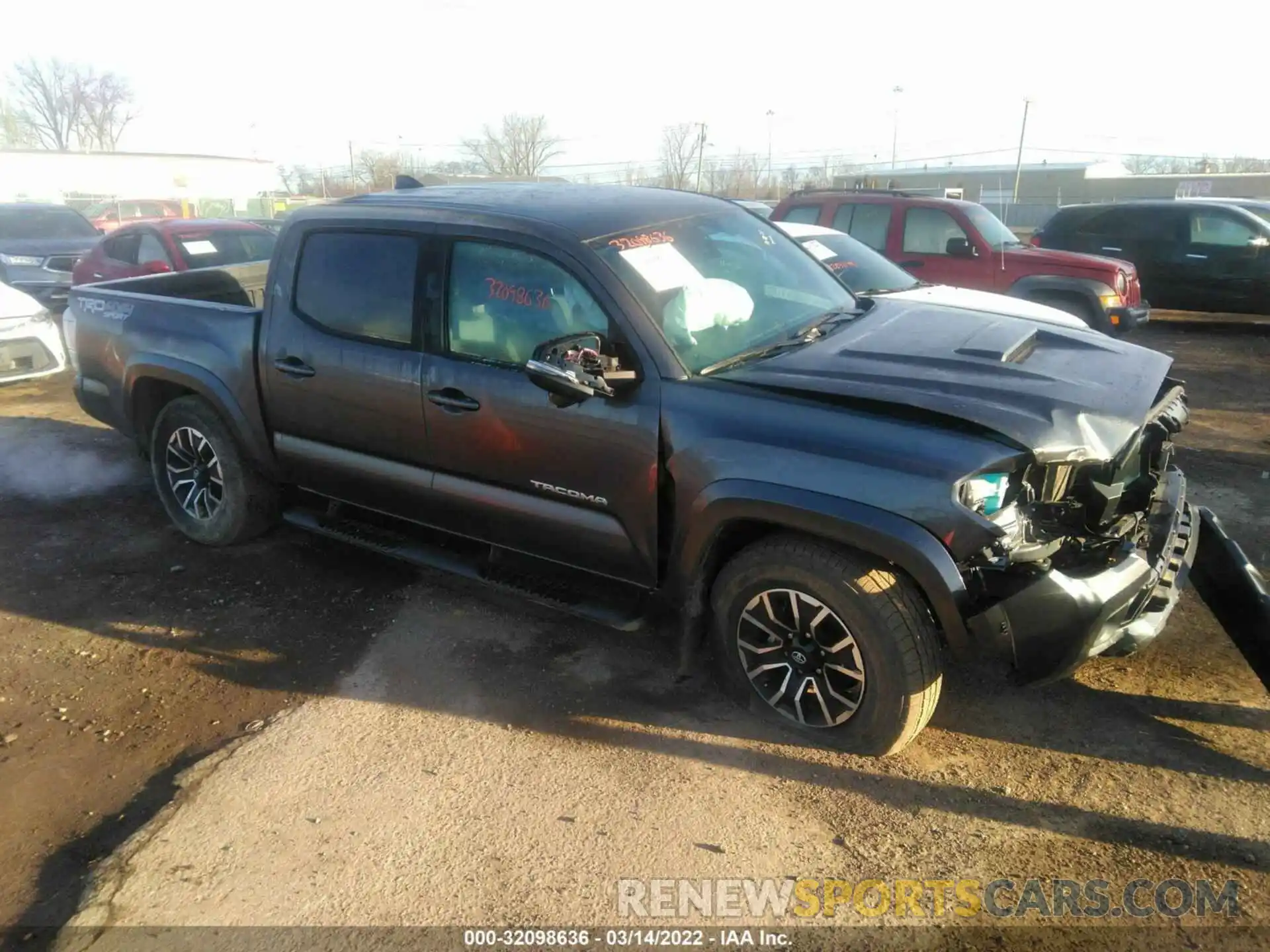 1 Photograph of a damaged car 3TYCZ5AN1MT035535 TOYOTA TACOMA 4WD 2021