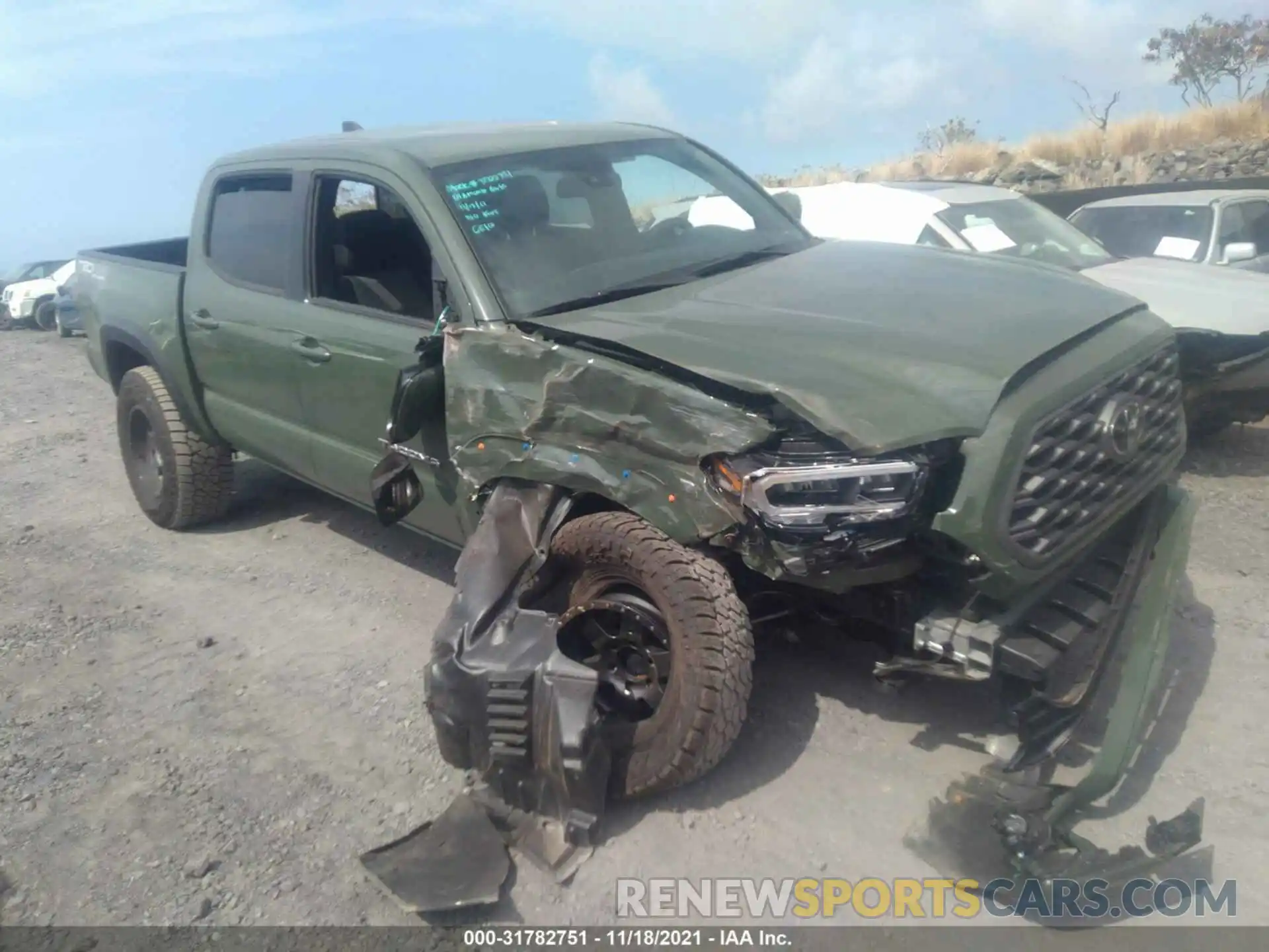 1 Photograph of a damaged car 3TYCZ5AN2MT024169 TOYOTA TACOMA 4WD 2021