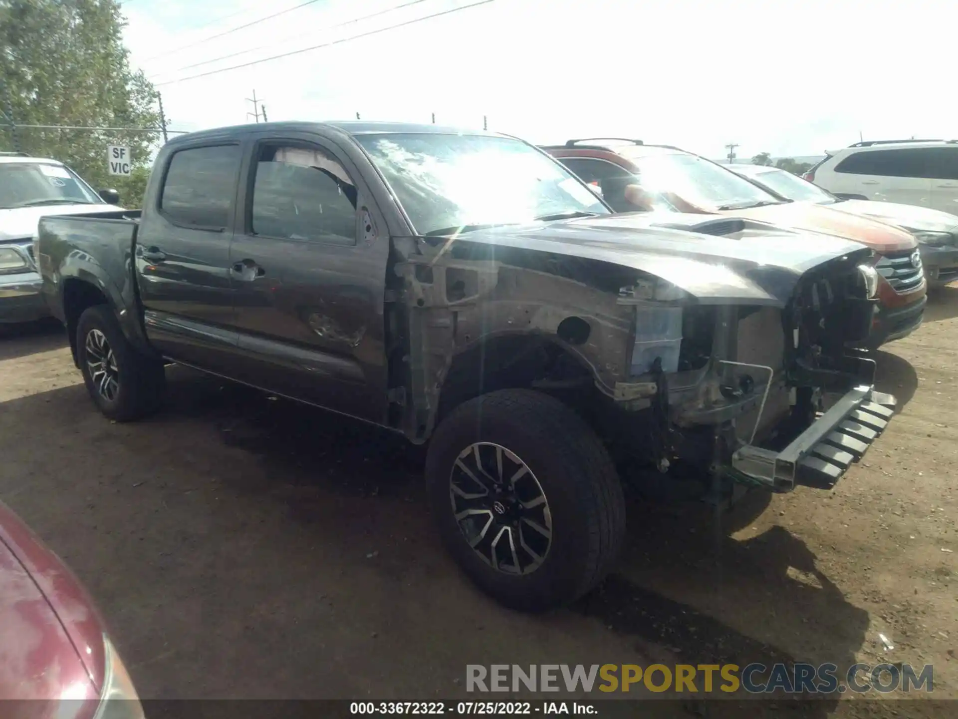 1 Photograph of a damaged car 3TYCZ5AN3MT017649 TOYOTA TACOMA 4WD 2021