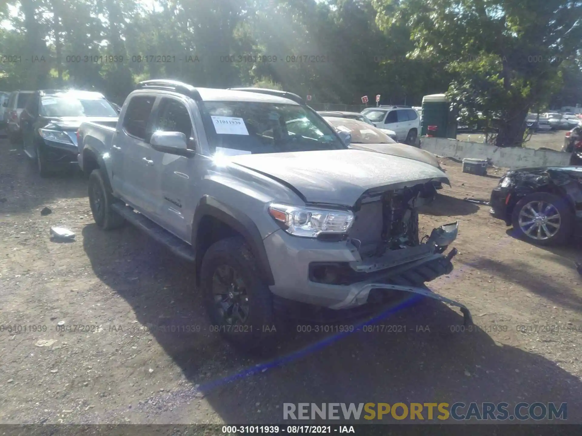 1 Photograph of a damaged car 3TYCZ5AN3MT032443 TOYOTA TACOMA 4WD 2021