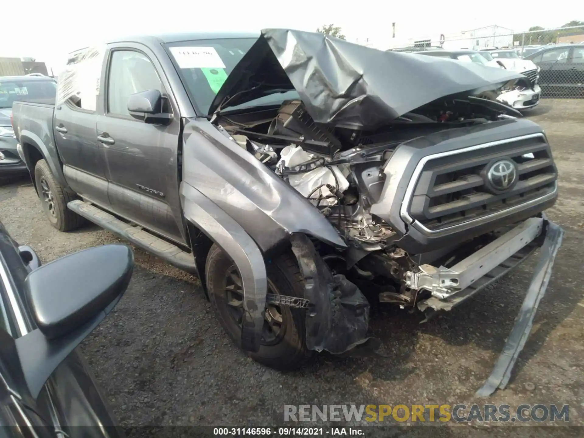 1 Photograph of a damaged car 3TYCZ5AN3MT033964 TOYOTA TACOMA 4WD 2021