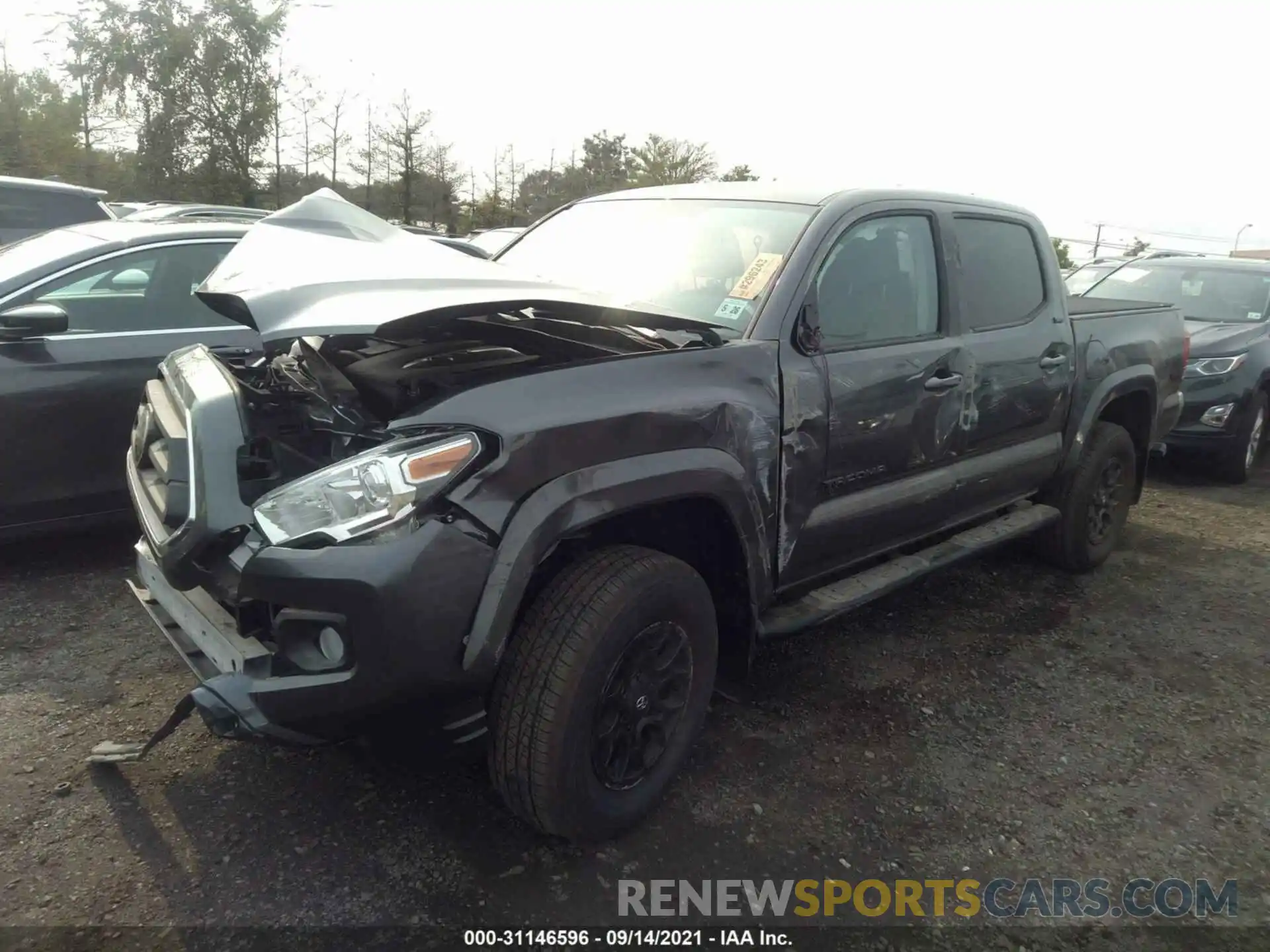 2 Photograph of a damaged car 3TYCZ5AN3MT033964 TOYOTA TACOMA 4WD 2021