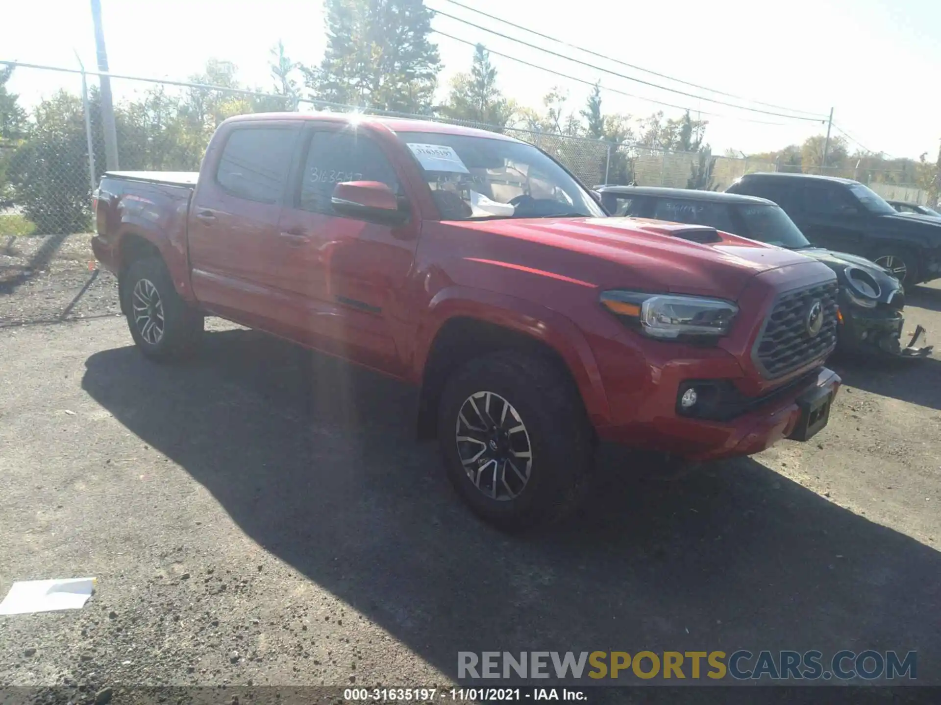 1 Photograph of a damaged car 3TYCZ5AN5MT025333 TOYOTA TACOMA 4WD 2021