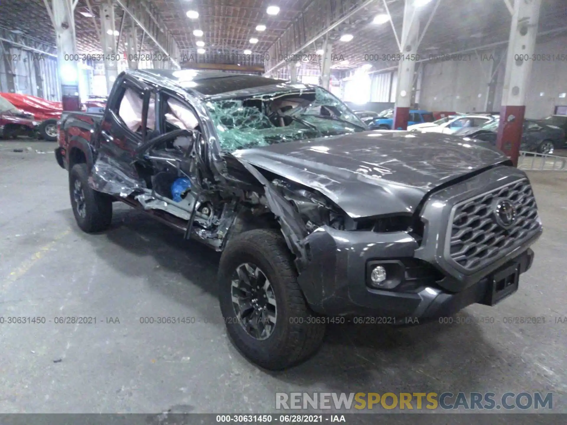 1 Photograph of a damaged car 3TYCZ5AN5MT027003 TOYOTA TACOMA 4WD 2021