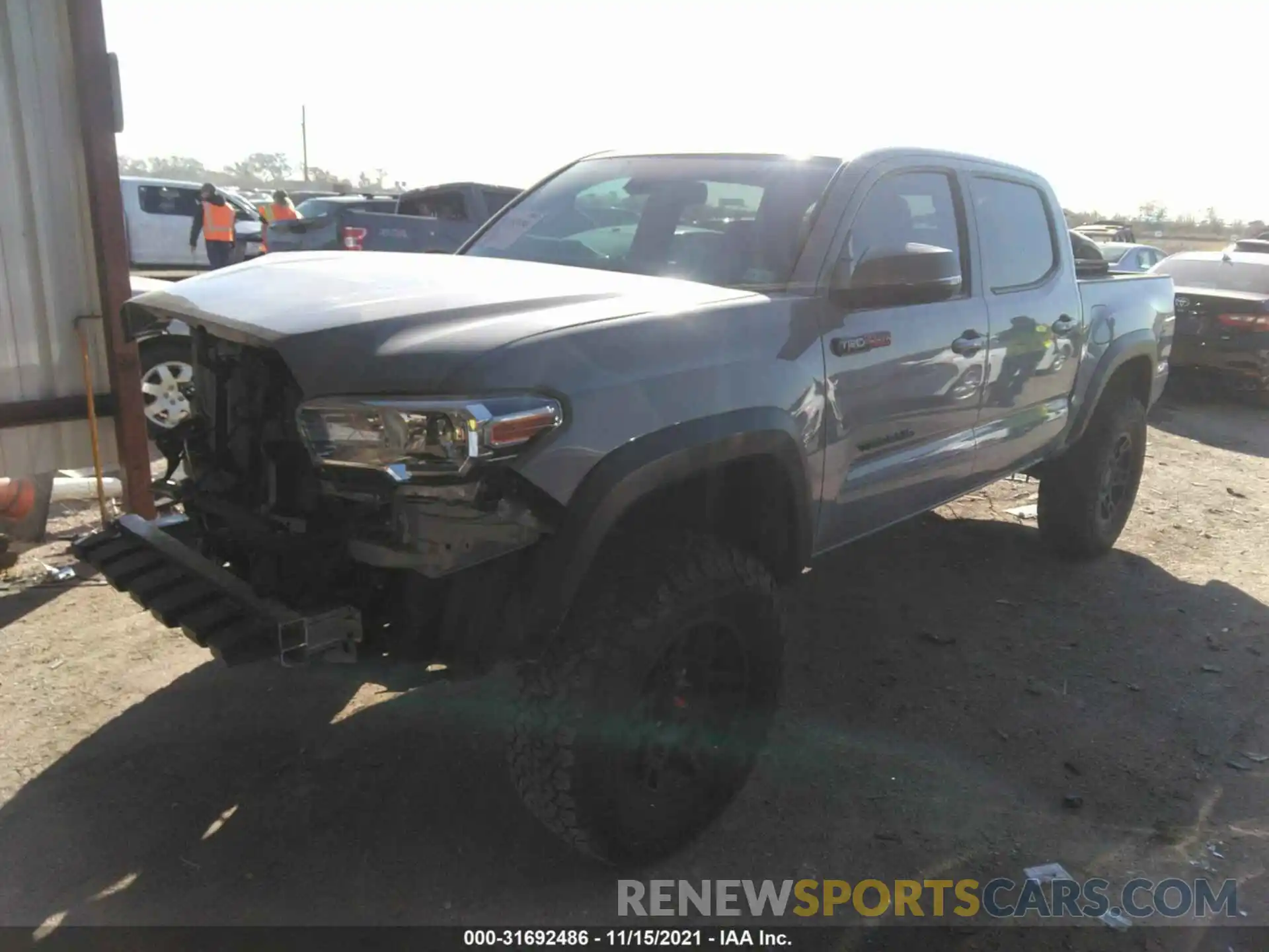 2 Photograph of a damaged car 3TYCZ5AN6MT013336 TOYOTA TACOMA 4WD 2021