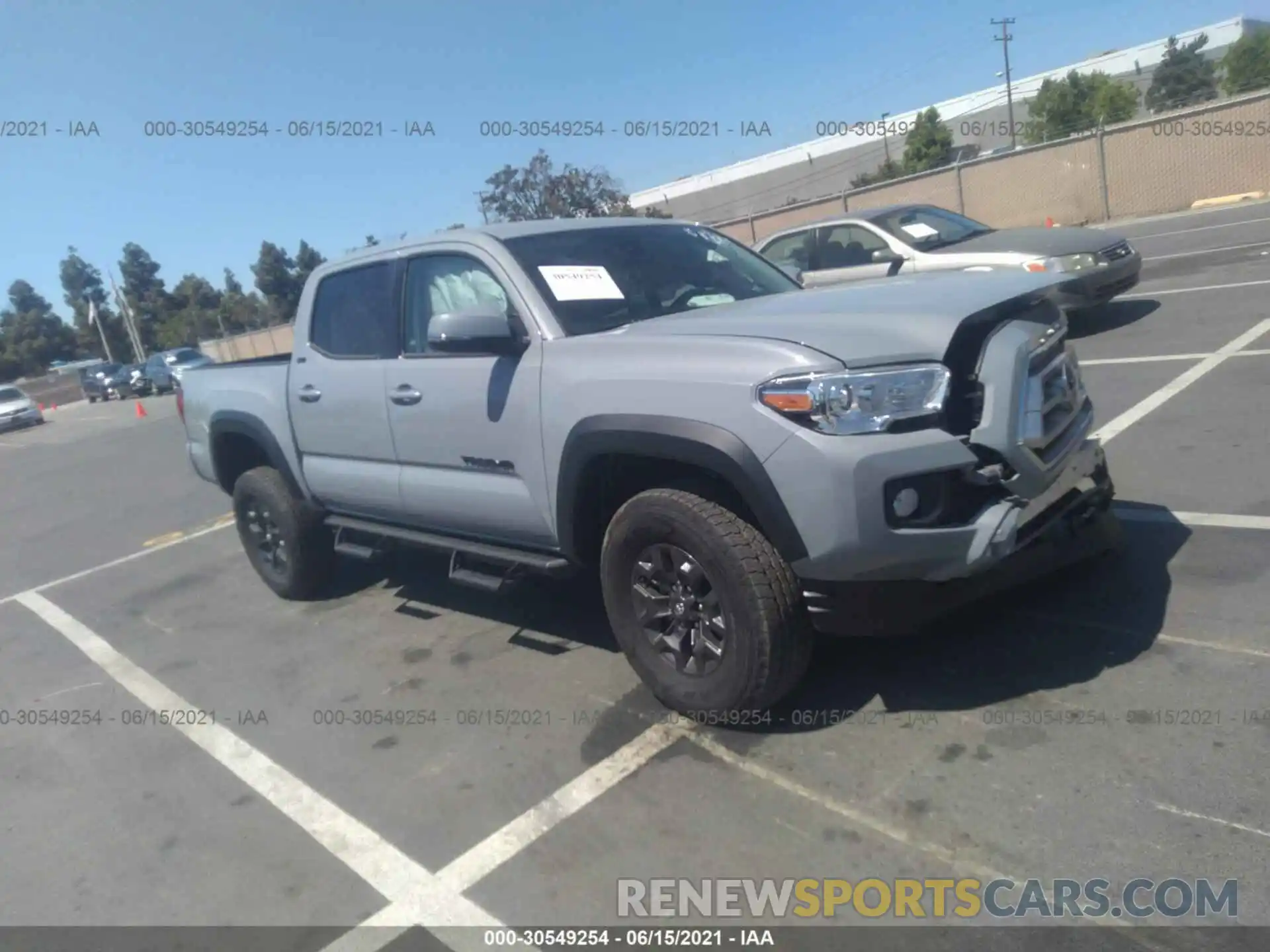 1 Photograph of a damaged car 3TYCZ5AN6MT028077 TOYOTA TACOMA 4WD 2021