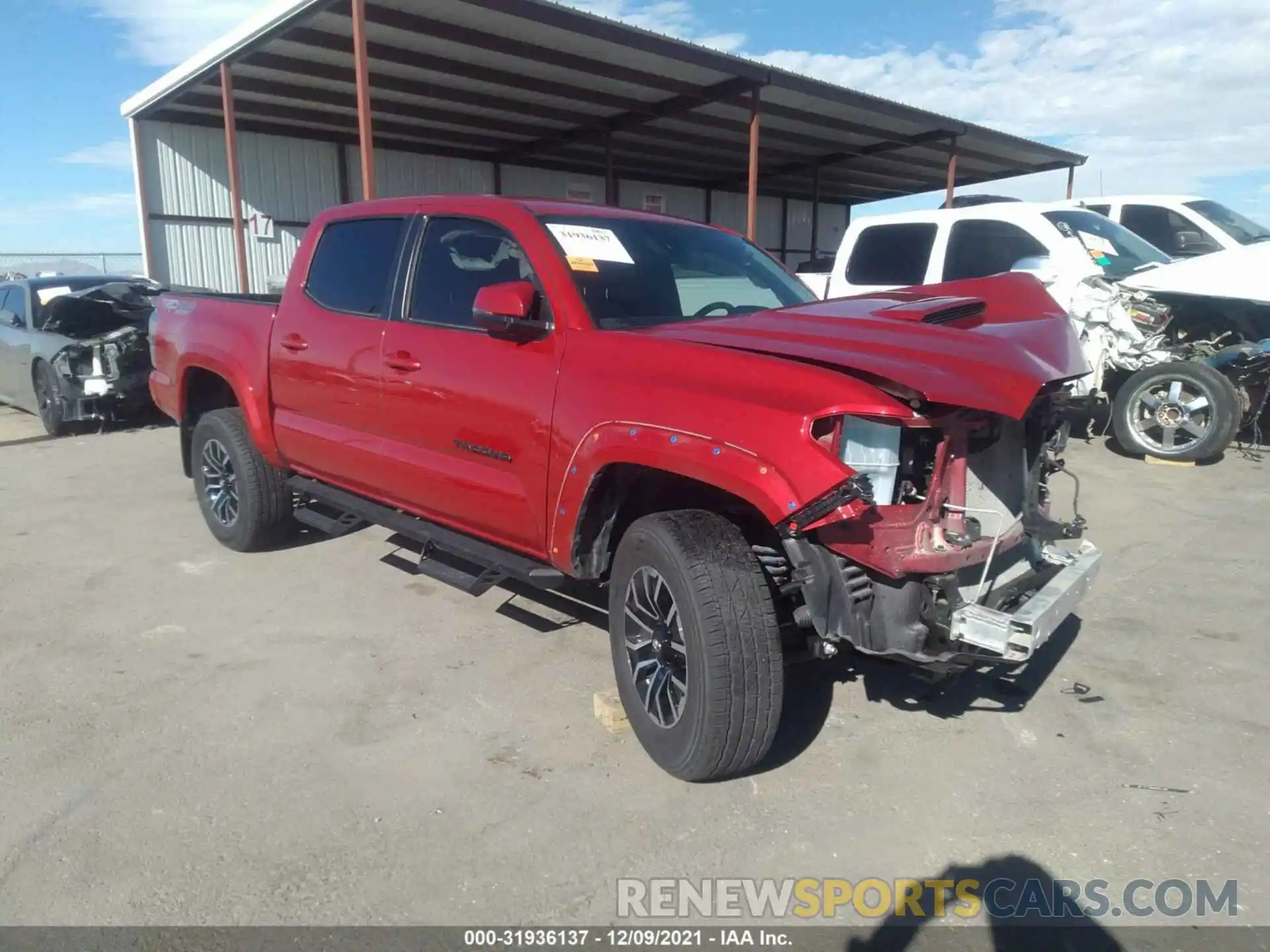 1 Photograph of a damaged car 3TYCZ5AN6MT035949 TOYOTA TACOMA 4WD 2021