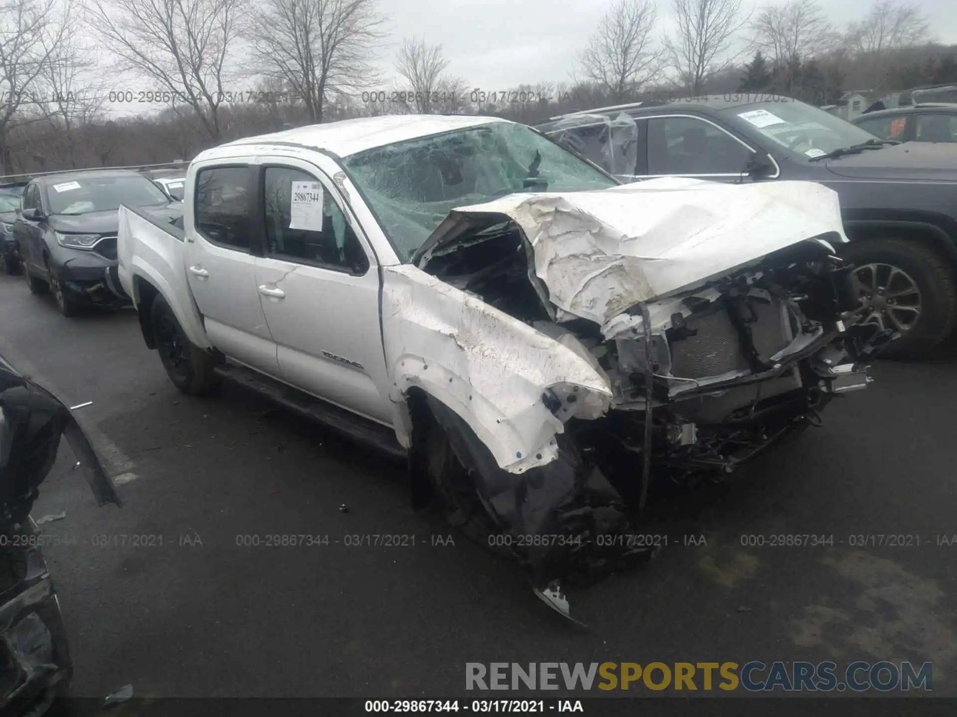 1 Photograph of a damaged car 3TYCZ5AN7MT012633 TOYOTA TACOMA 4WD 2021