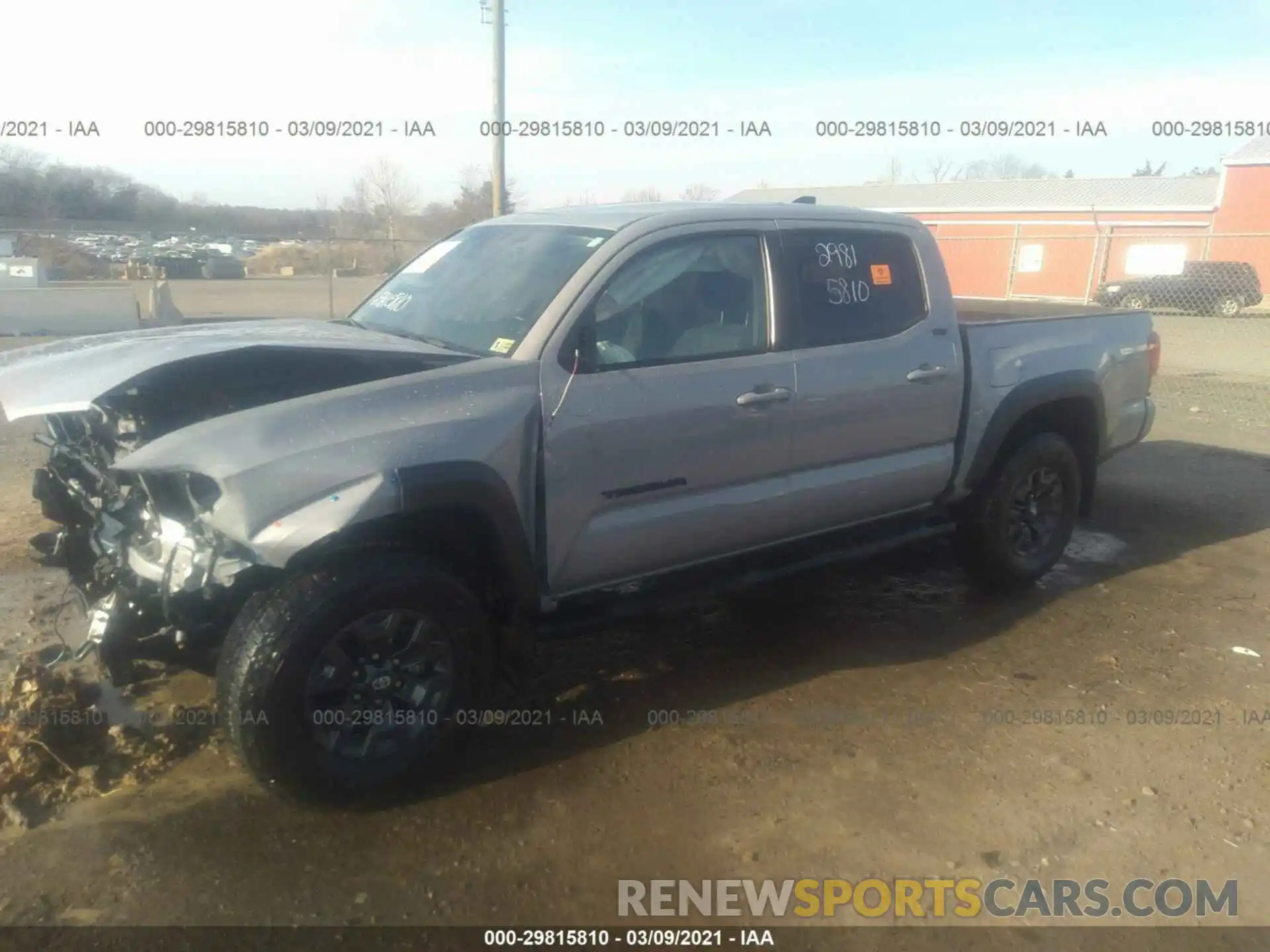 2 Photograph of a damaged car 3TYCZ5AN7MT019307 TOYOTA TACOMA 4WD 2021