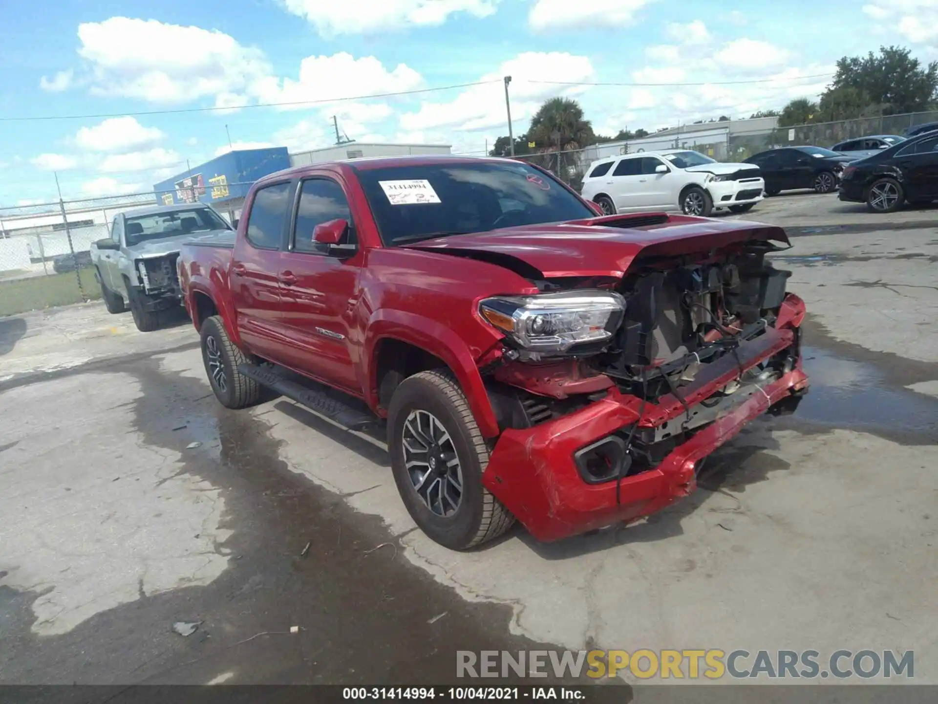 1 Photograph of a damaged car 3TYCZ5AN7MT028041 TOYOTA TACOMA 4WD 2021