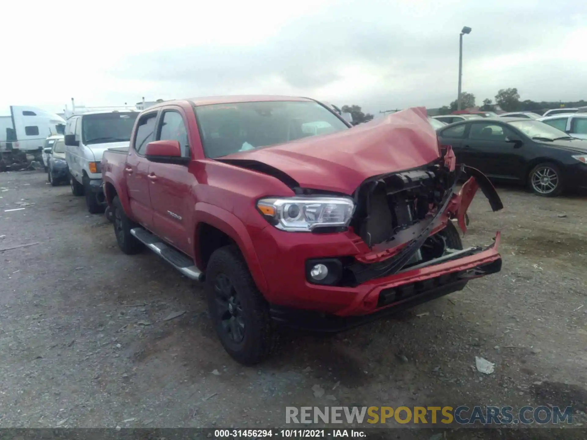 1 Photograph of a damaged car 3TYCZ5AN7MT029268 TOYOTA TACOMA 4WD 2021