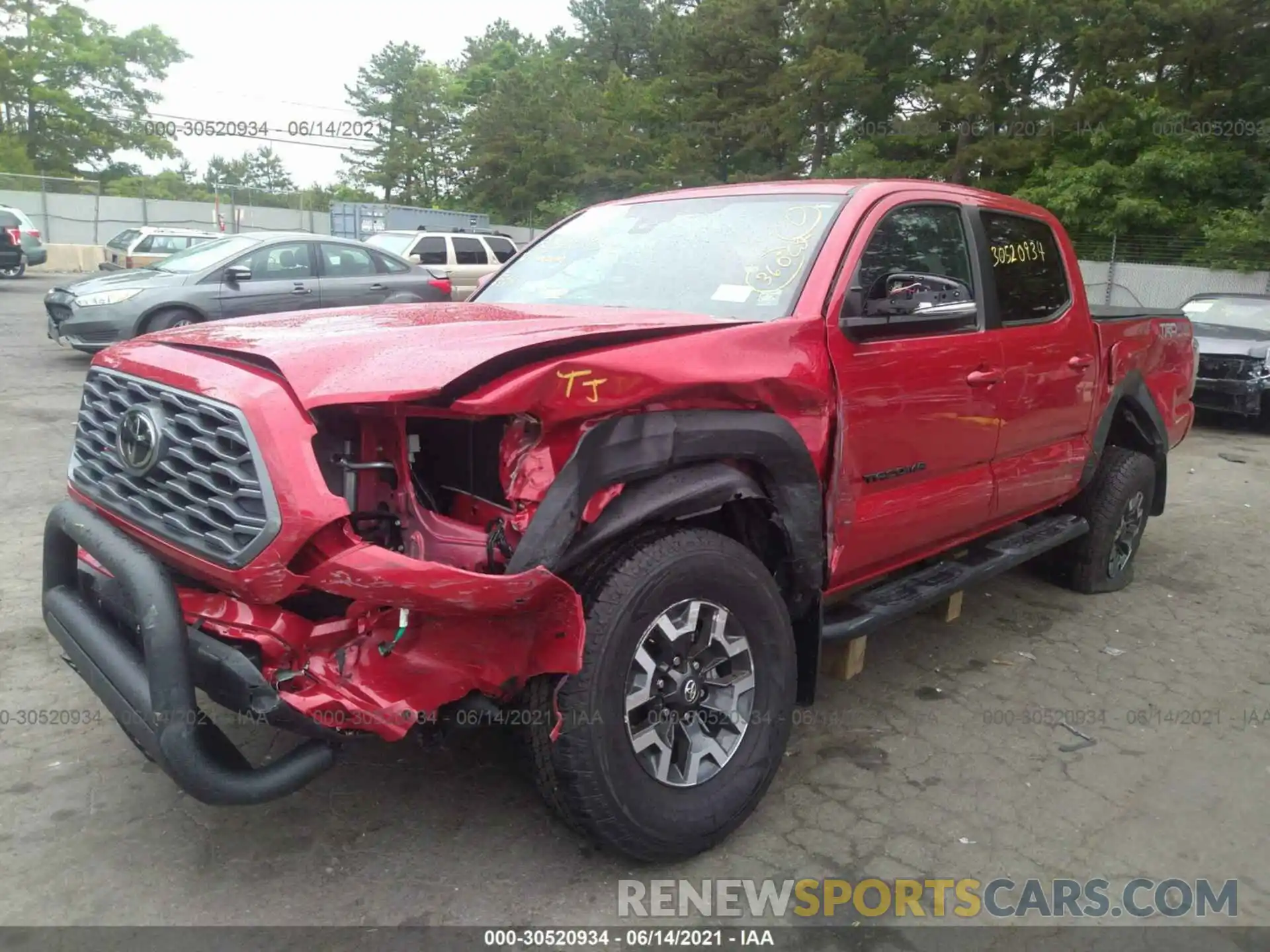 2 Photograph of a damaged car 3TYCZ5ANXMT023223 TOYOTA TACOMA 4WD 2021