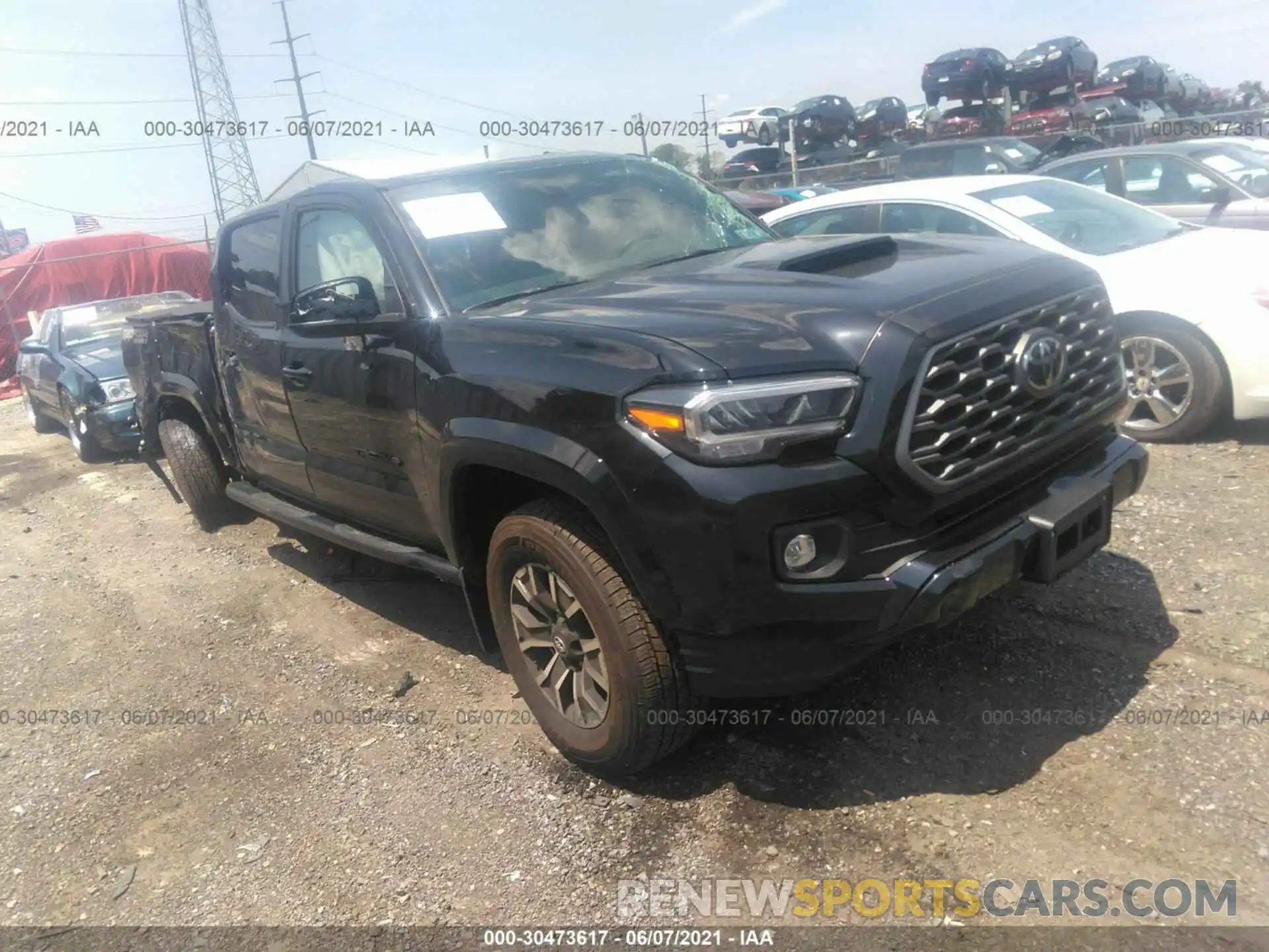 1 Photograph of a damaged car 3TYDZ5BN5MT001519 TOYOTA TACOMA 4WD 2021