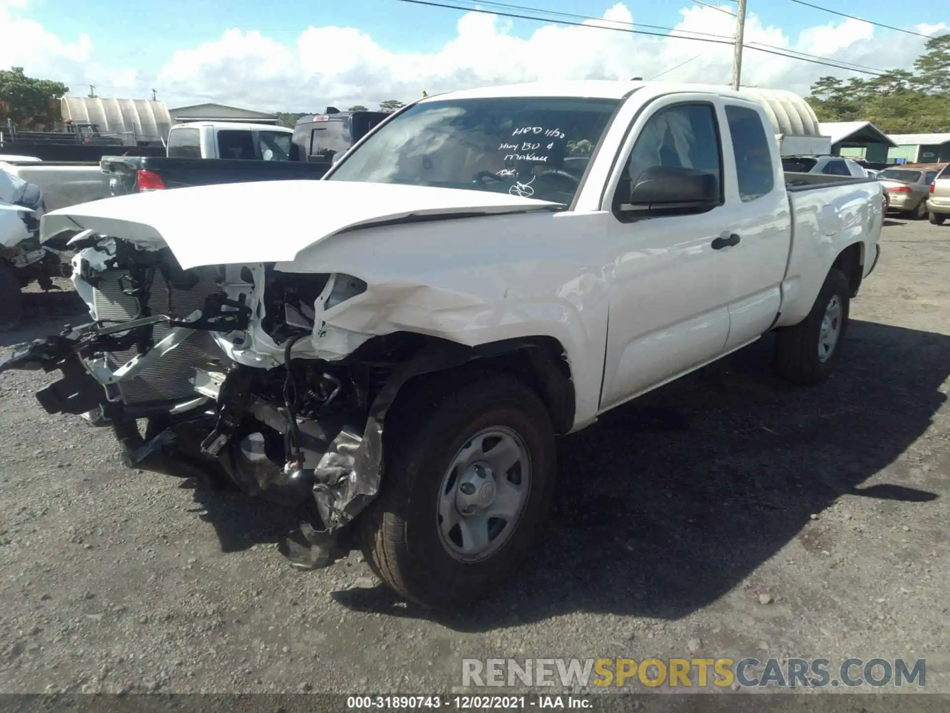 2 Photograph of a damaged car 3TYSX5EN9MT009552 TOYOTA TACOMA 4WD 2021