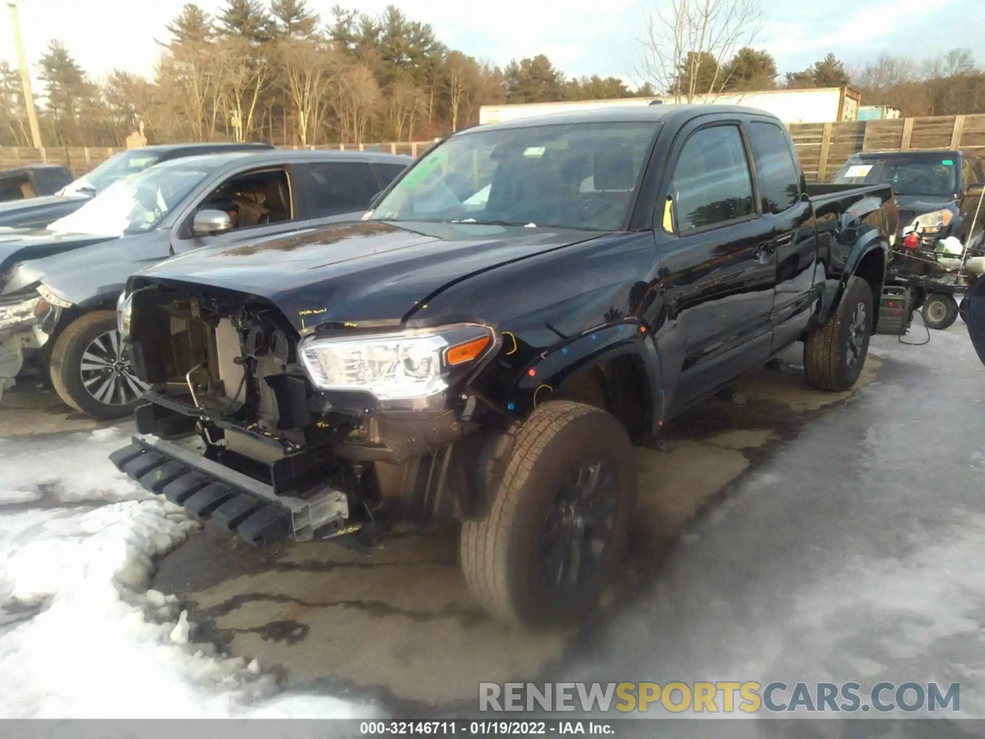 2 Photograph of a damaged car 3TYSZ5AN2MT036690 TOYOTA TACOMA 4WD 2021