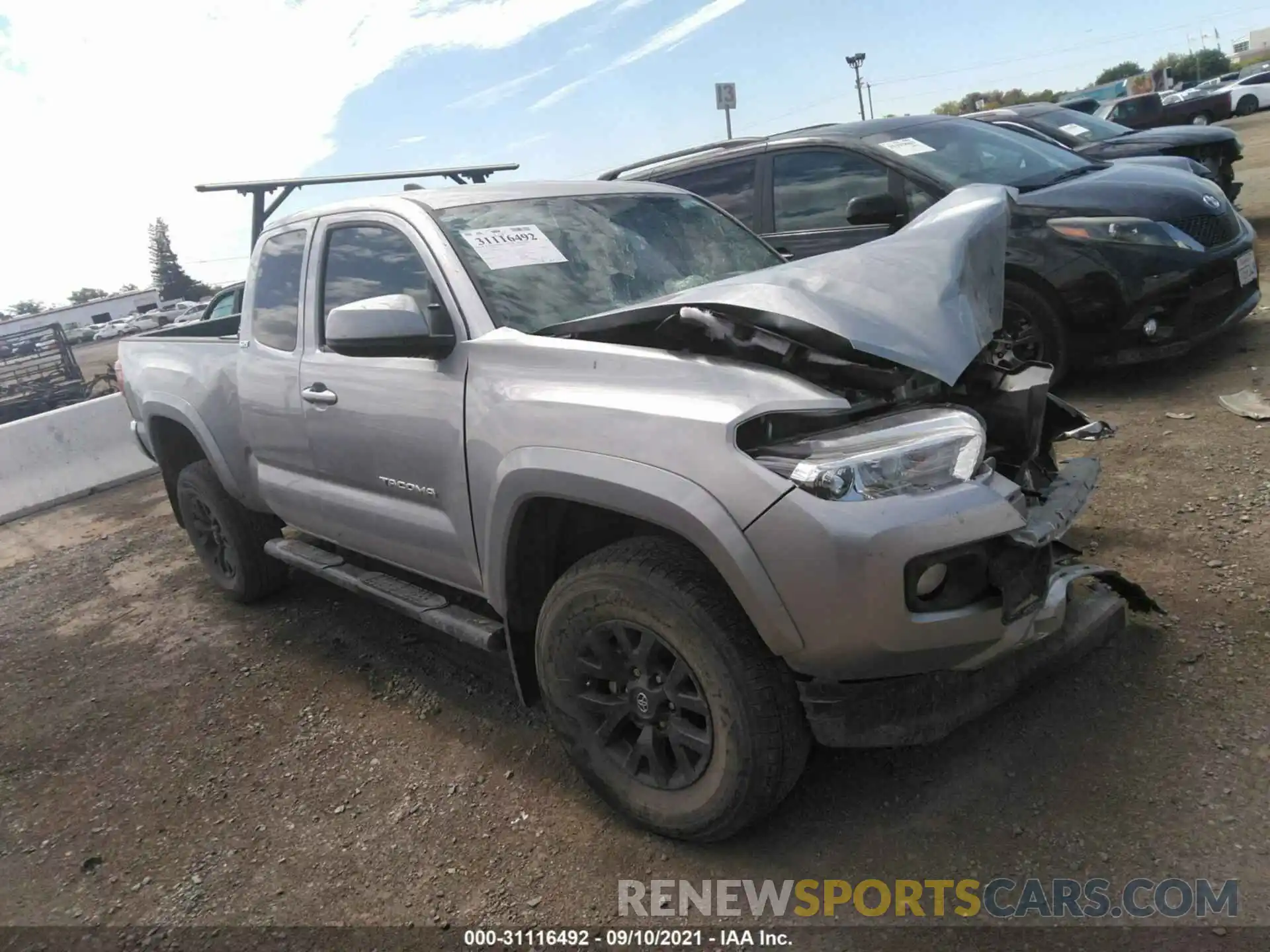 1 Photograph of a damaged car 3TYSZ5AN3MT009689 TOYOTA TACOMA 4WD 2021