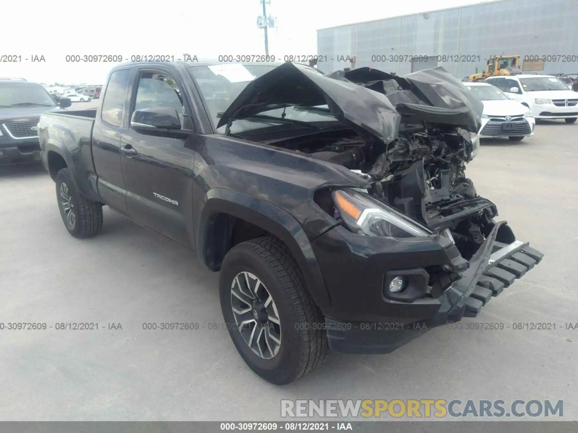 1 Photograph of a damaged car 3TYSZ5AN7MT012921 TOYOTA TACOMA 4WD 2021