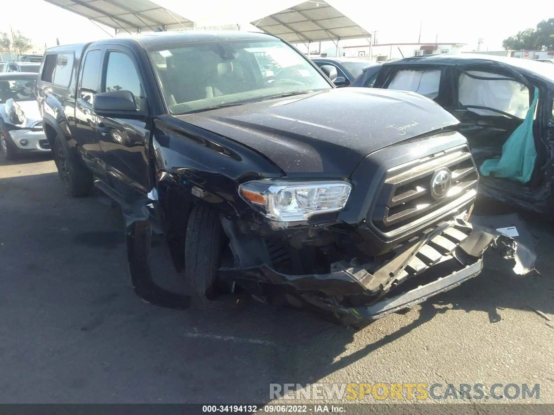 1 Photograph of a damaged car 3TYSZ5AN8MT046771 TOYOTA TACOMA 4WD 2021