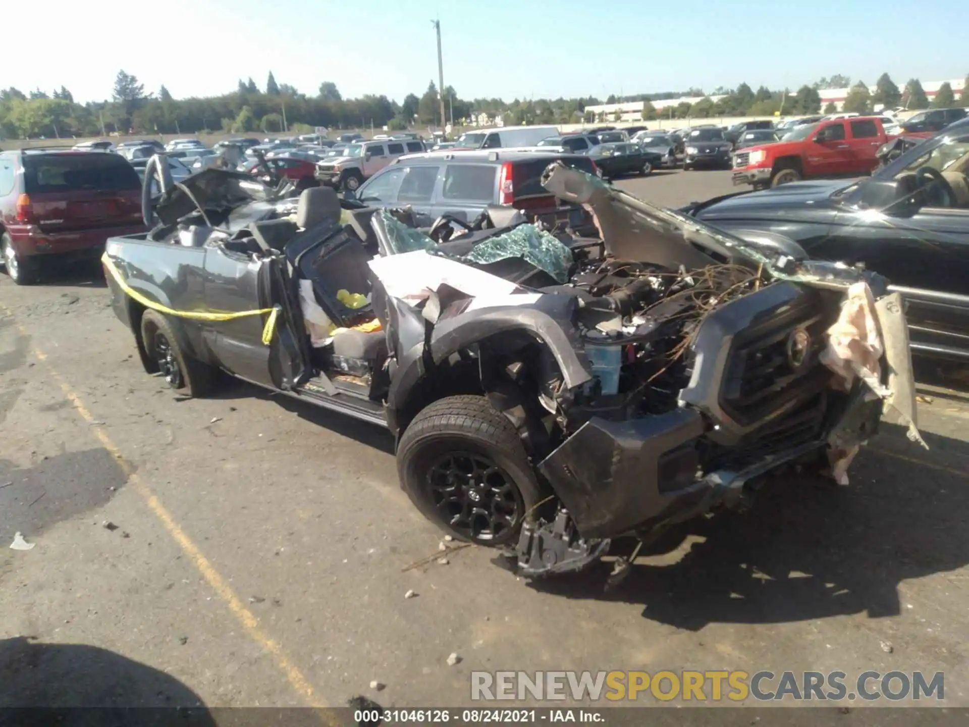 1 Photograph of a damaged car 3TYSZ5ANXMT019197 TOYOTA TACOMA 4WD 2021