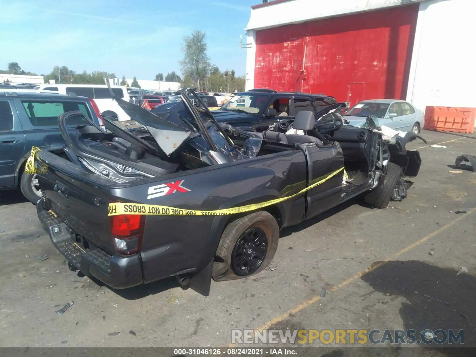 4 Photograph of a damaged car 3TYSZ5ANXMT019197 TOYOTA TACOMA 4WD 2021