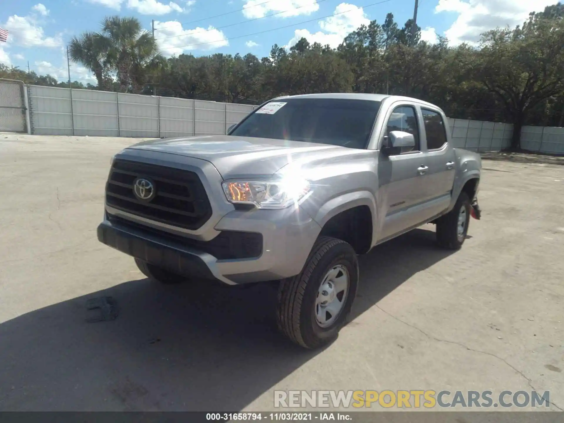 2 Photograph of a damaged car 5TFCZ5AN0MX252936 TOYOTA TACOMA 4WD 2021