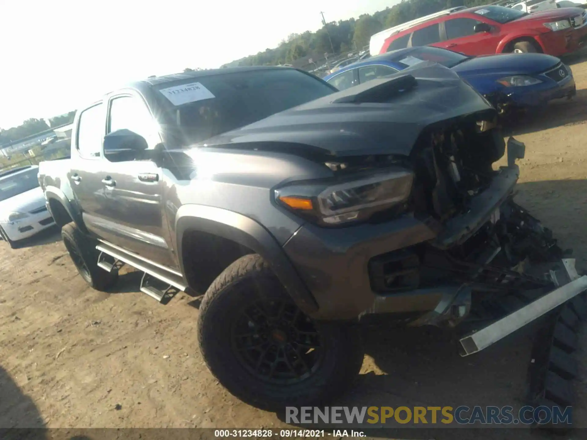 1 Photograph of a damaged car 5TFCZ5AN1MX244697 TOYOTA TACOMA 4WD 2021