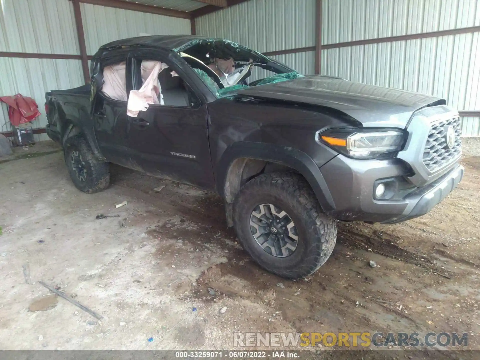 1 Photograph of a damaged car 5TFCZ5AN1MX244702 TOYOTA TACOMA 4WD 2021