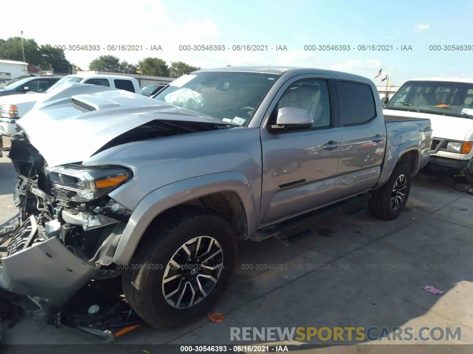 2 Photograph of a damaged car 5TFCZ5AN1MX250404 TOYOTA TACOMA 4WD 2021