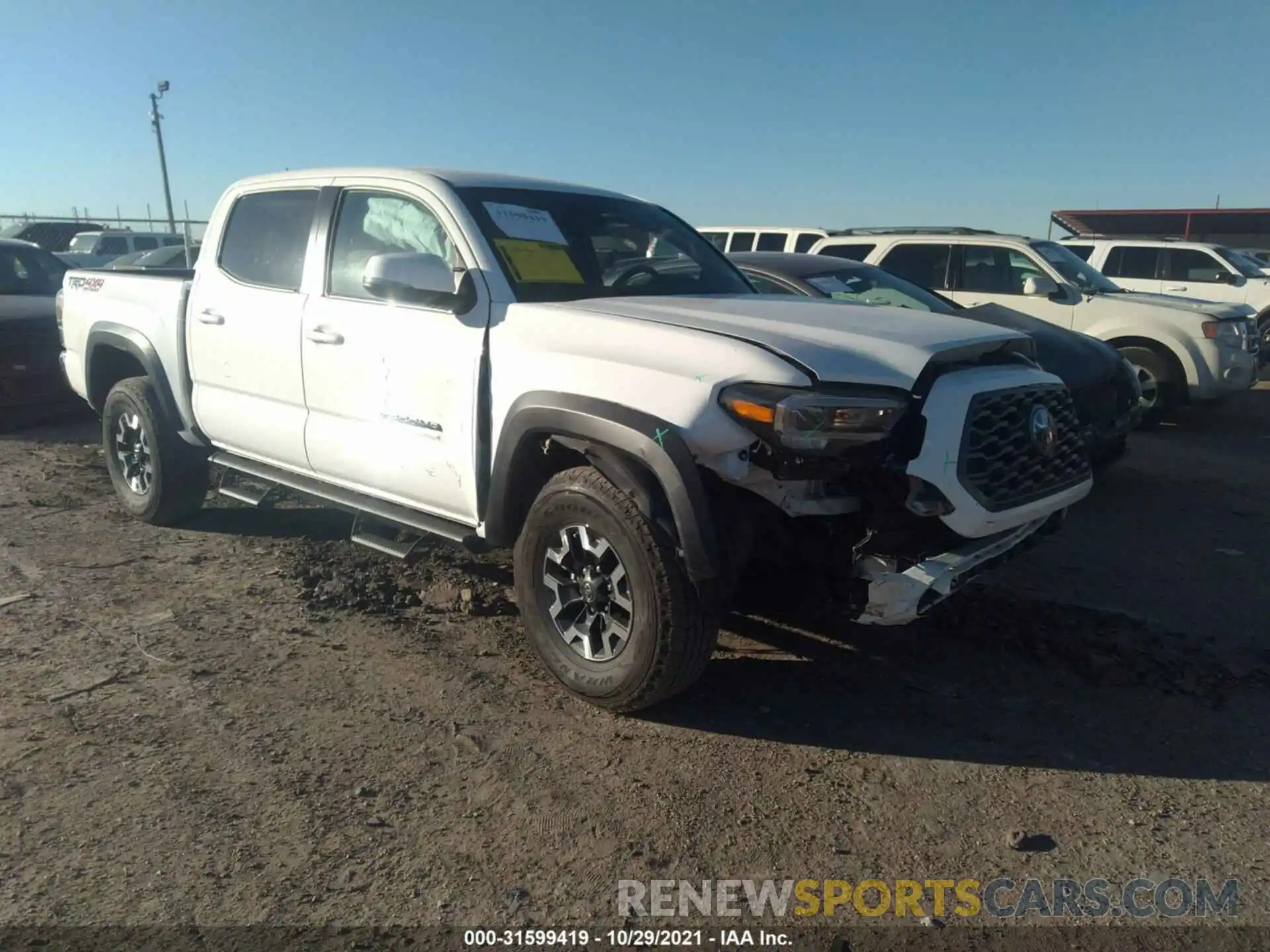 1 Photograph of a damaged car 5TFCZ5AN1MX250483 TOYOTA TACOMA 4WD 2021