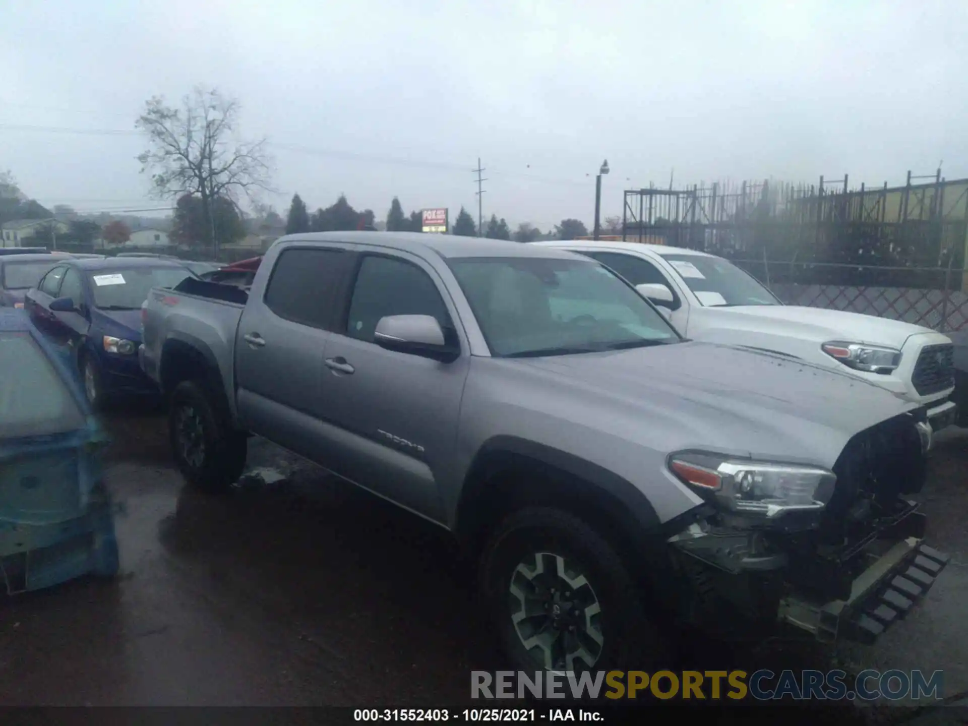 1 Photograph of a damaged car 5TFCZ5AN1MX258938 TOYOTA TACOMA 4WD 2021