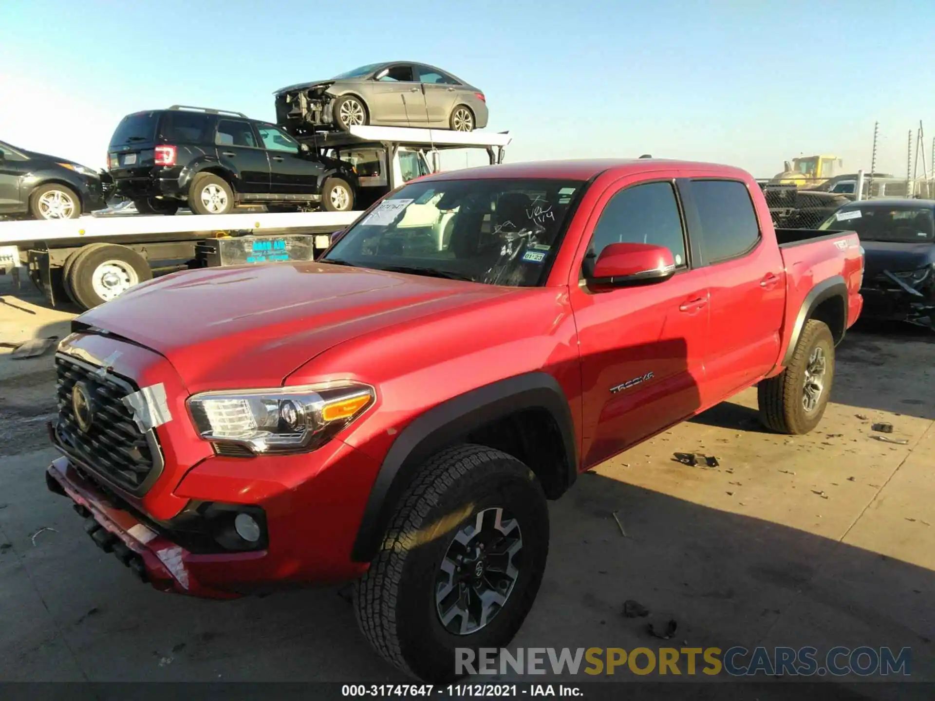 2 Photograph of a damaged car 5TFCZ5AN1MX259491 TOYOTA TACOMA 4WD 2021