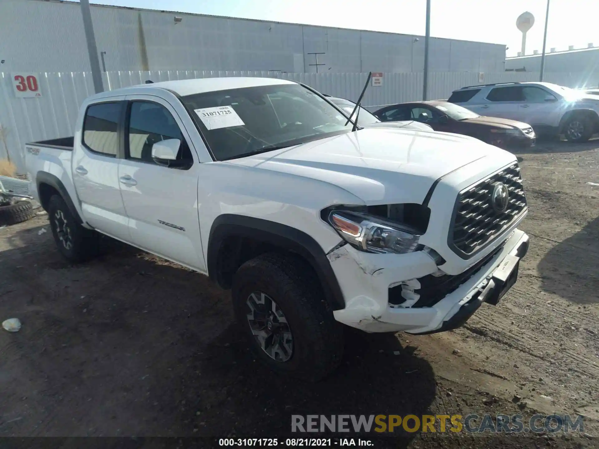 1 Photograph of a damaged car 5TFCZ5AN1MX268773 TOYOTA TACOMA 4WD 2021