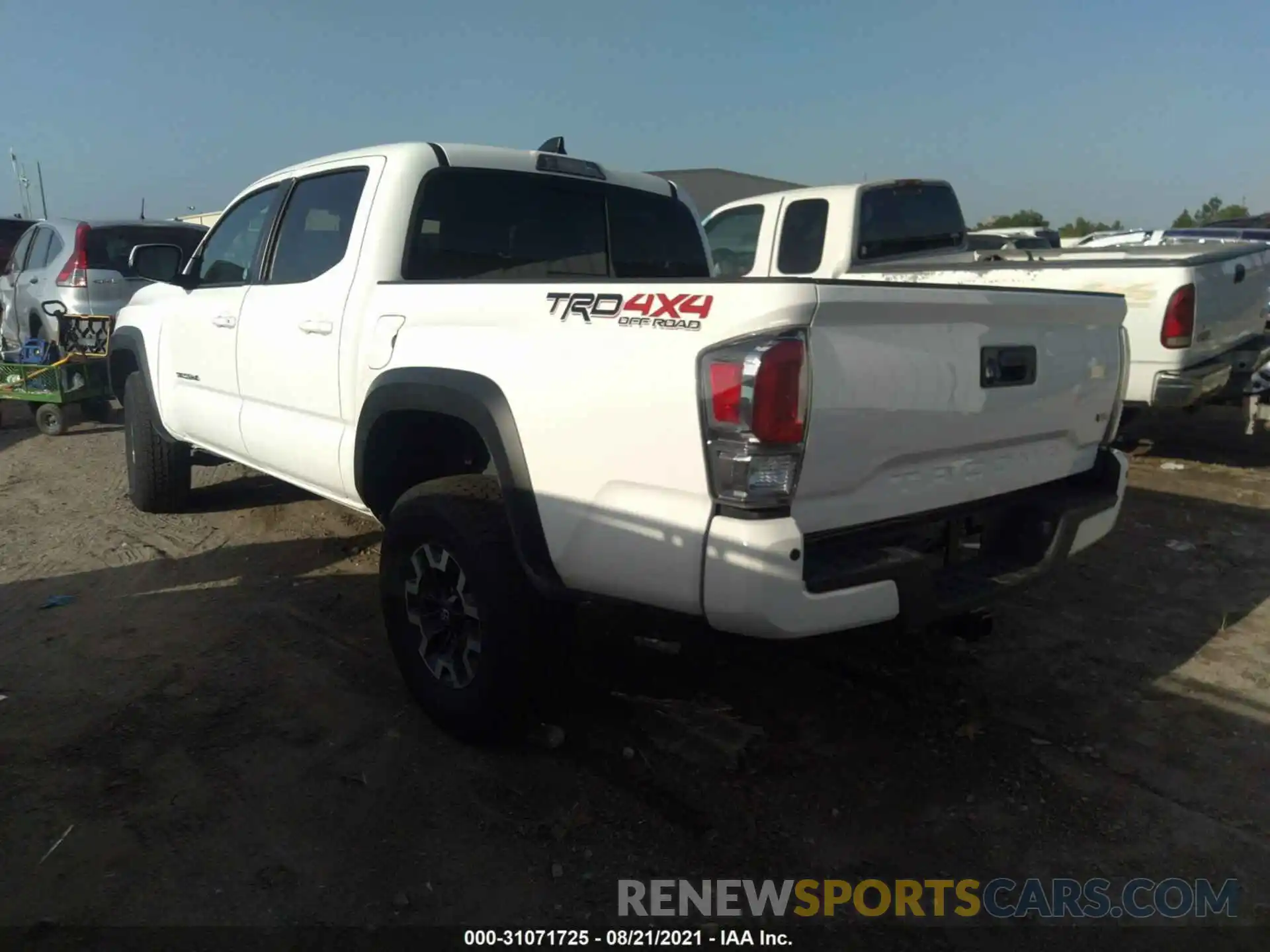 3 Photograph of a damaged car 5TFCZ5AN1MX268773 TOYOTA TACOMA 4WD 2021