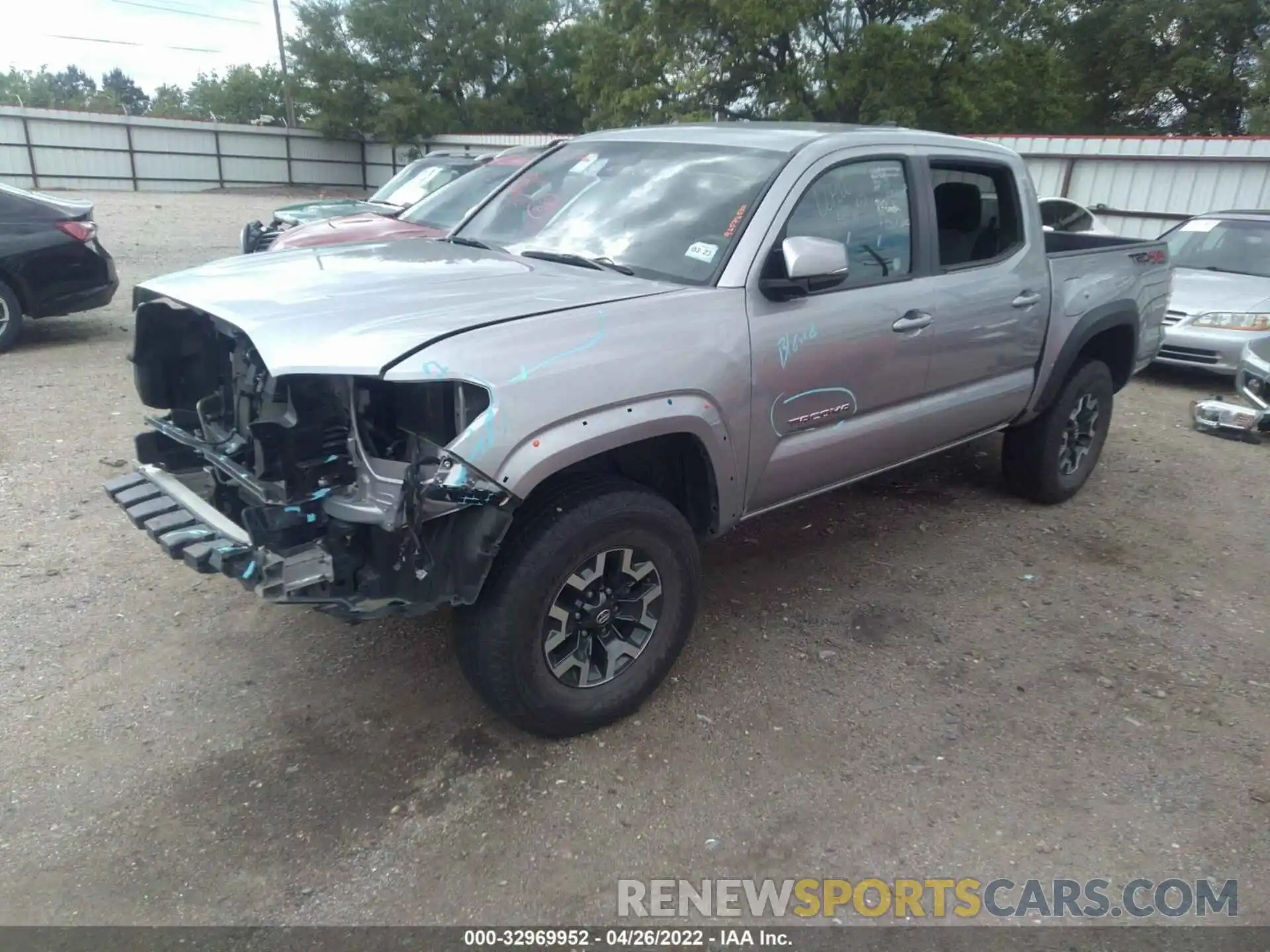 2 Photograph of a damaged car 5TFCZ5AN1MX268997 TOYOTA TACOMA 4WD 2021