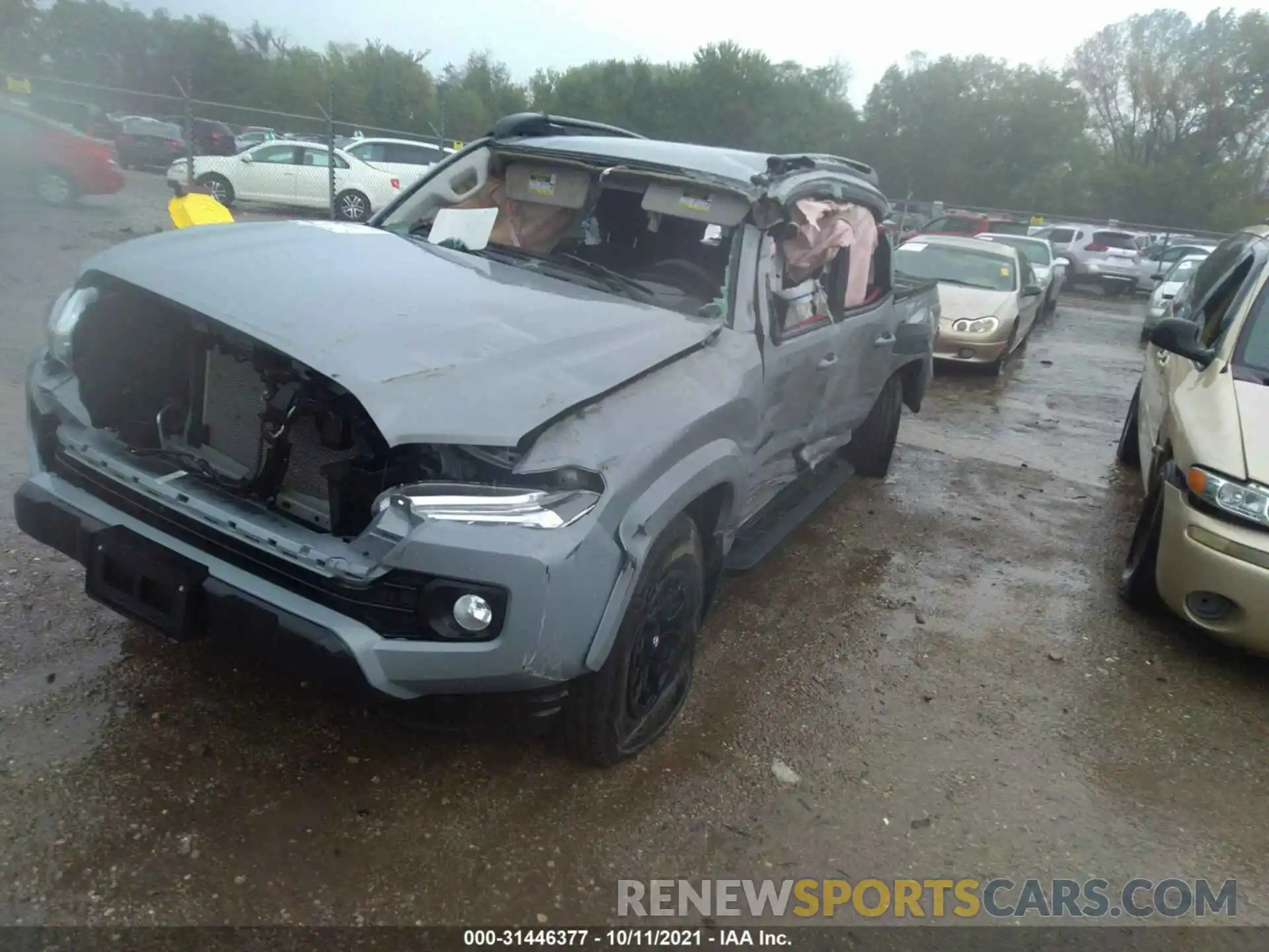 2 Фотография поврежденного автомобиля 5TFCZ5AN2MX266210 TOYOTA TACOMA 4WD 2021