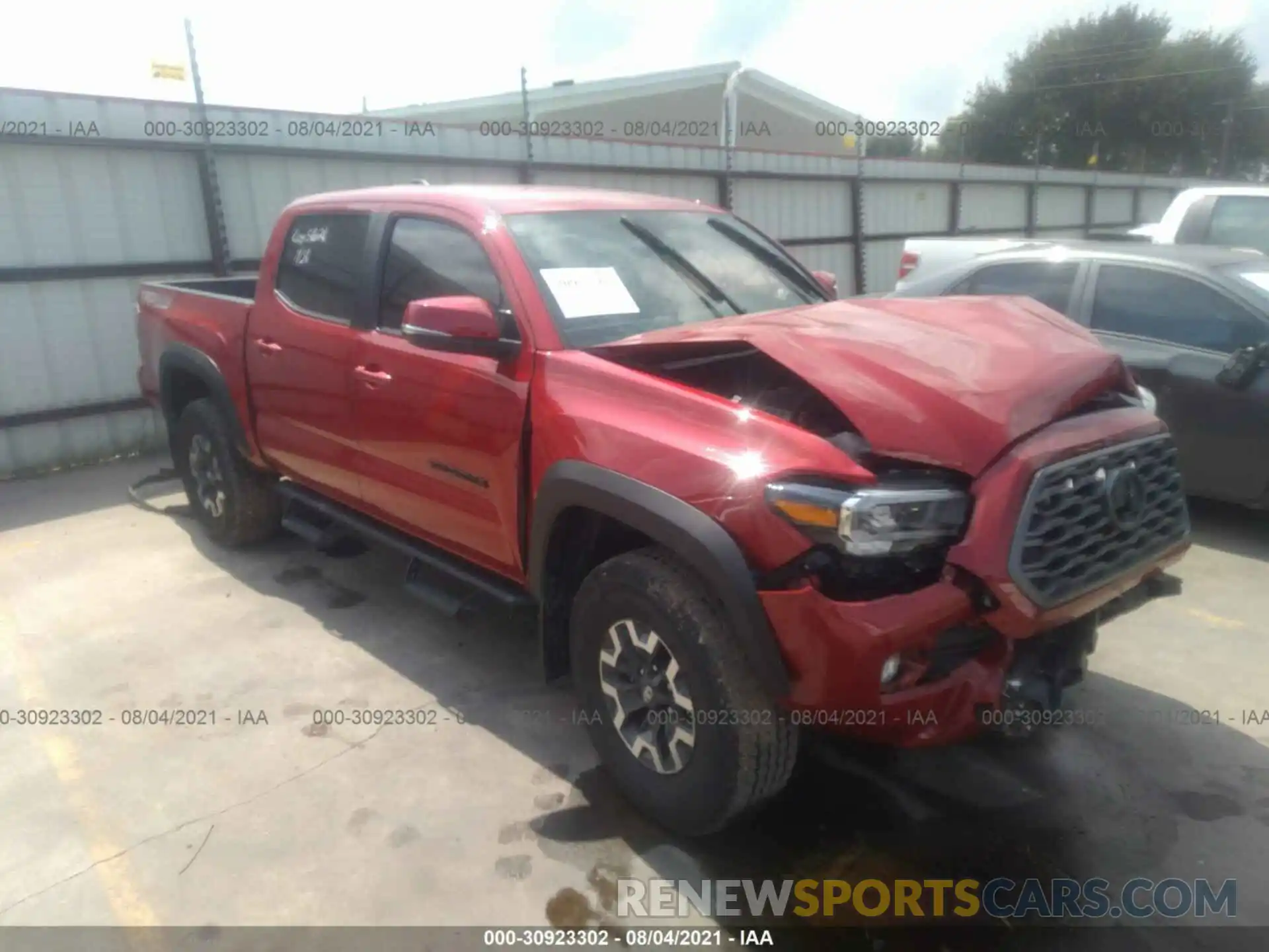 1 Photograph of a damaged car 5TFCZ5AN2MX271438 TOYOTA TACOMA 4WD 2021