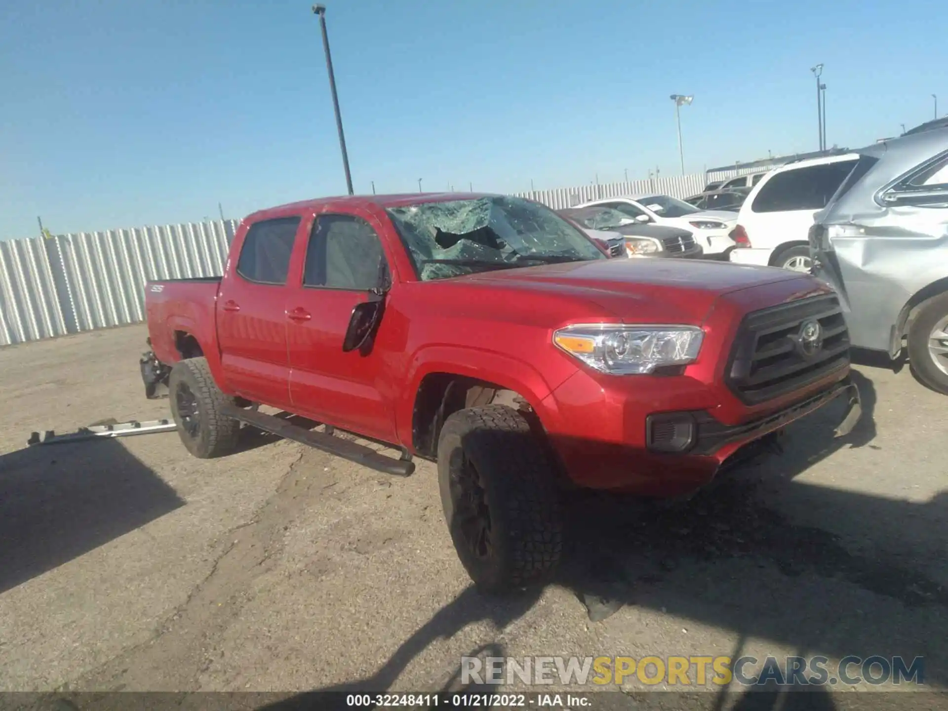 1 Photograph of a damaged car 5TFCZ5AN3MX254938 TOYOTA TACOMA 4WD 2021