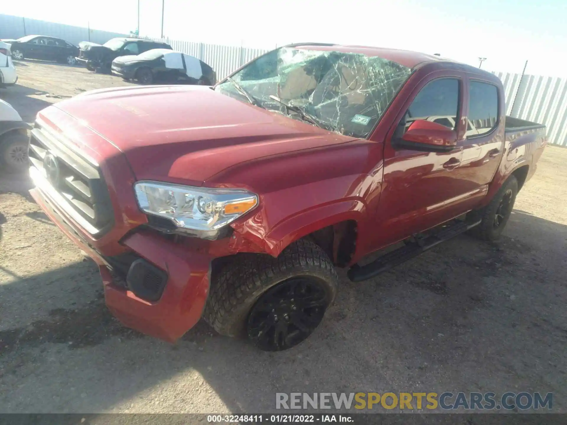 2 Photograph of a damaged car 5TFCZ5AN3MX254938 TOYOTA TACOMA 4WD 2021