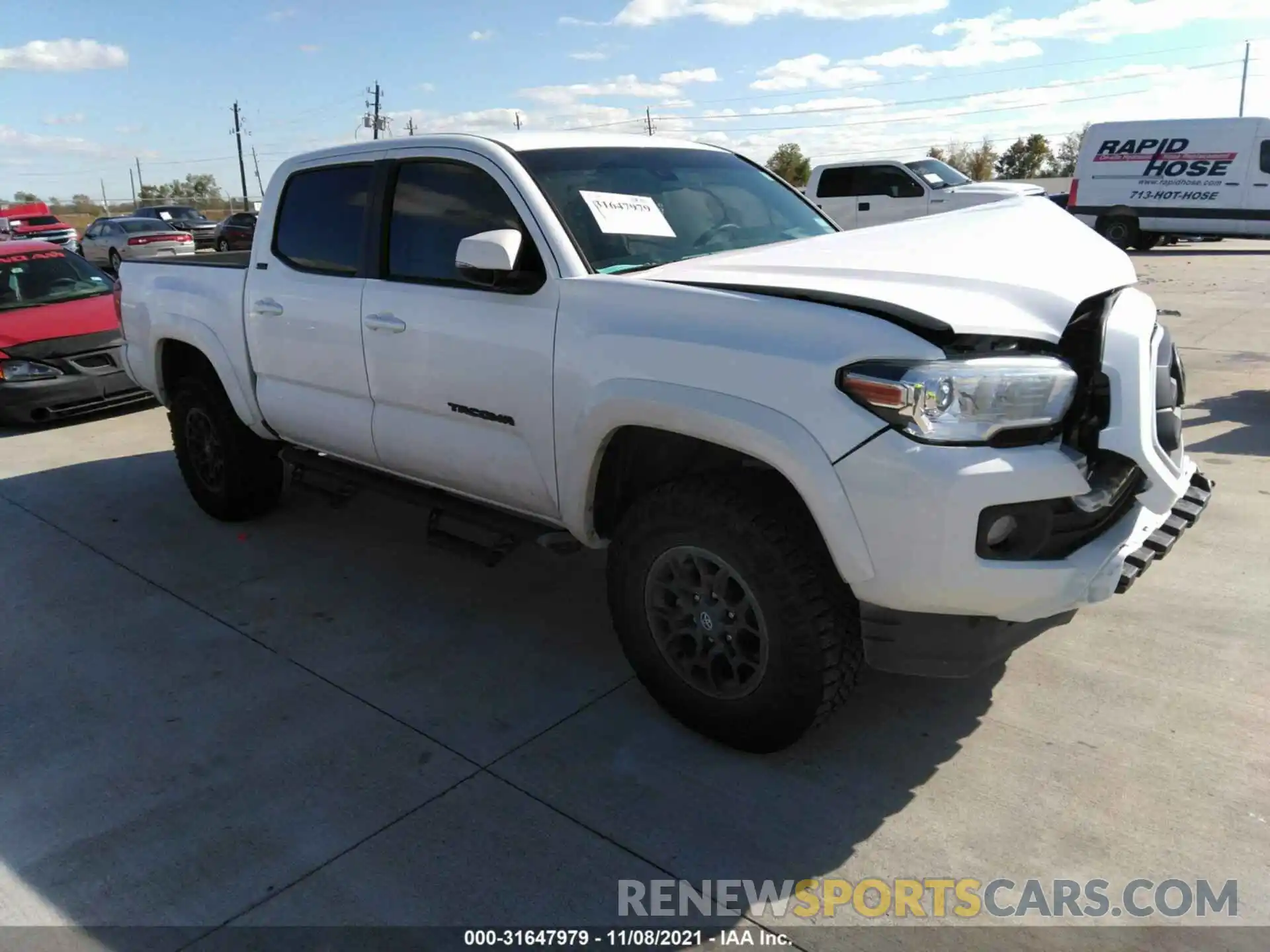 1 Photograph of a damaged car 5TFCZ5AN3MX266491 TOYOTA TACOMA 4WD 2021